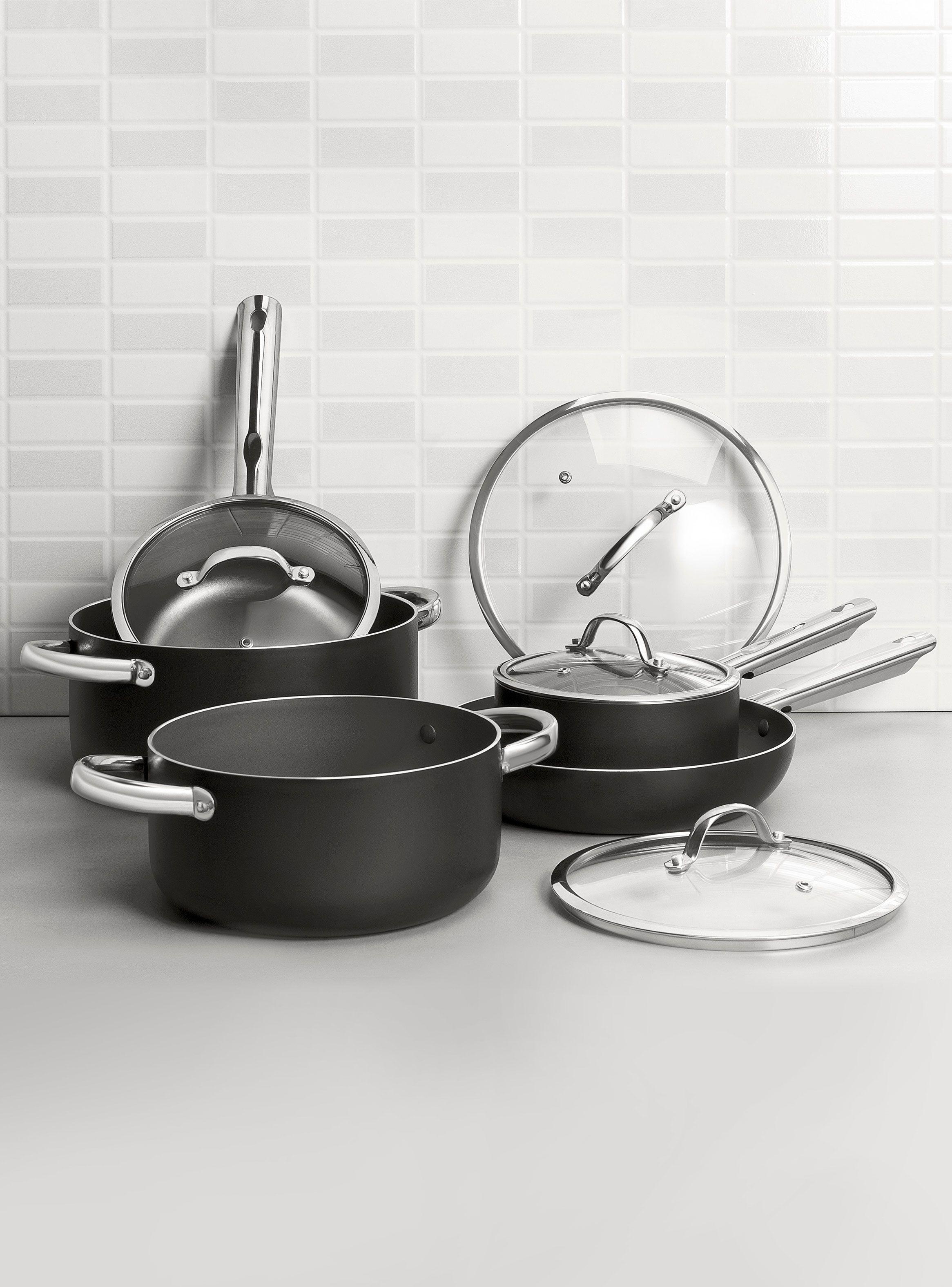 Batería de Cocina 9 Piezas Curry Negro Aluminio Pro Flon-1