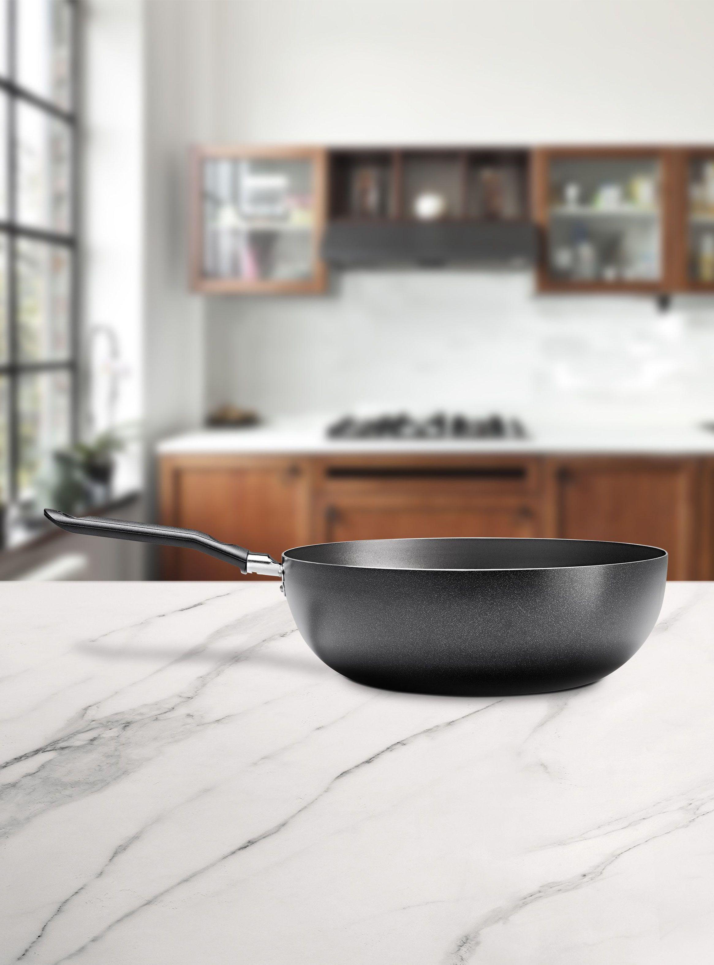 Wok Brinox Aluminio Negro 28 cm Pro Flon-1