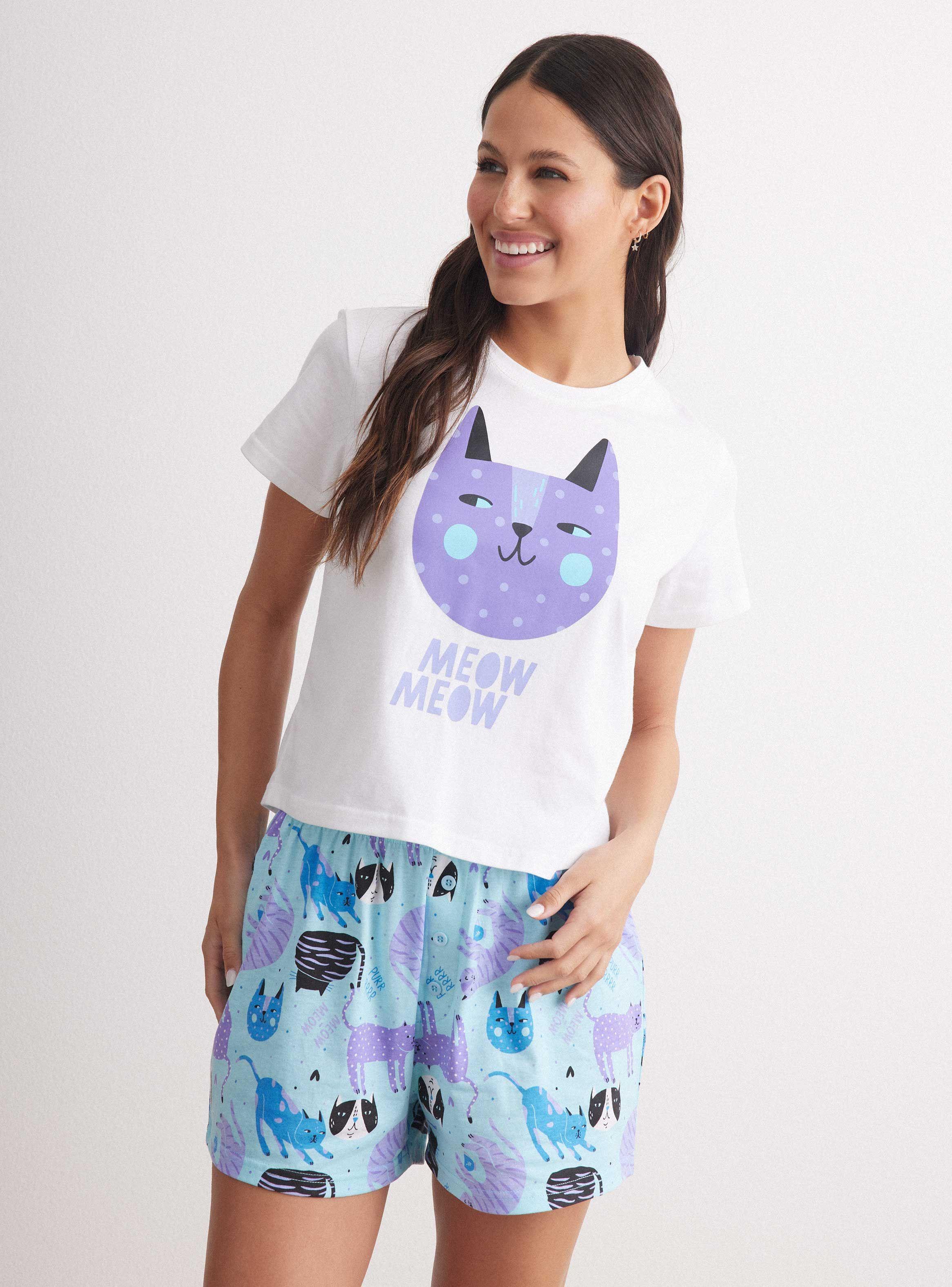 Pijama Top Estampada Pant Full Print-0
