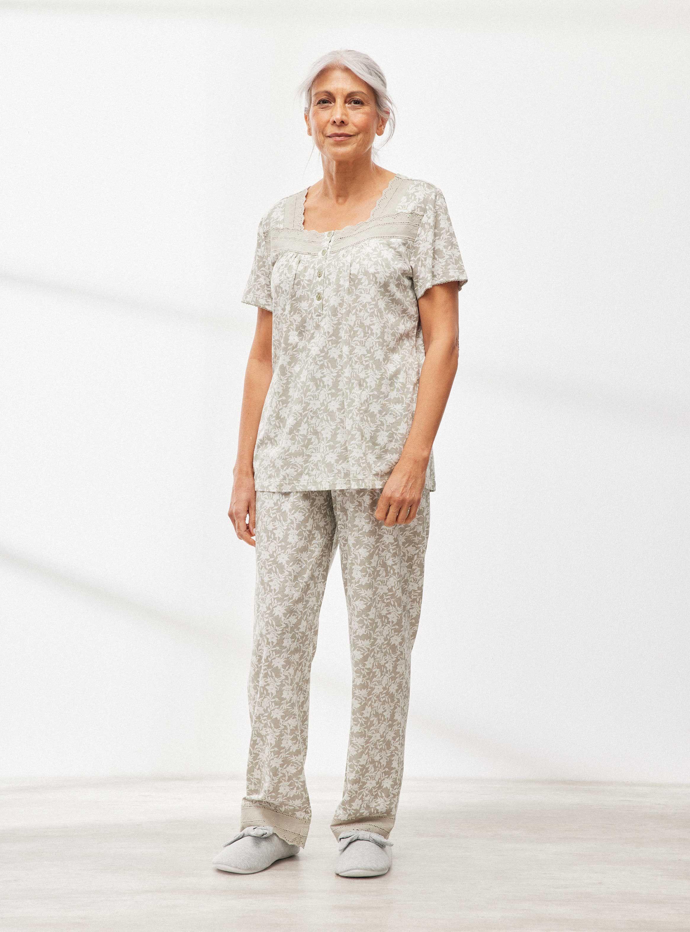 Pijama Full Print Detalles de Broderie-4