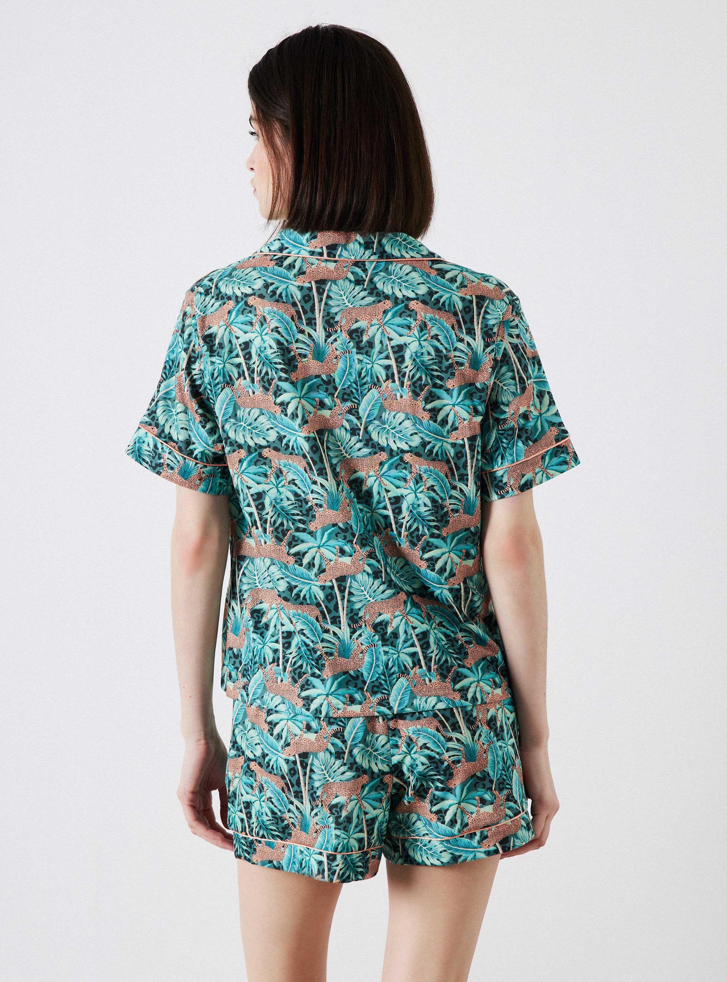 Pijama Camisero Full Print Animals Estampado Print-1