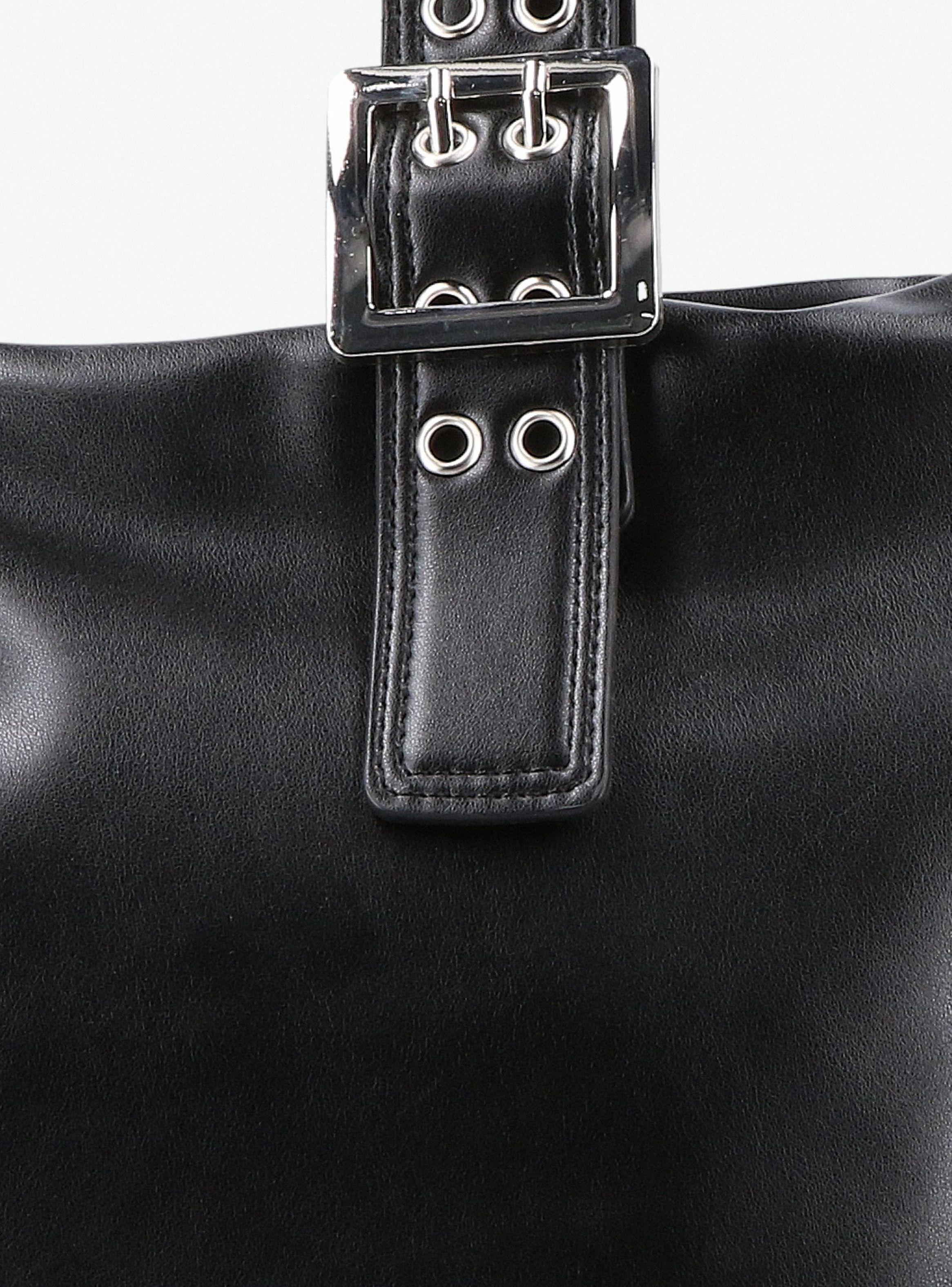 Cartera de Hombro con Detalle Hebilla Metálica-6