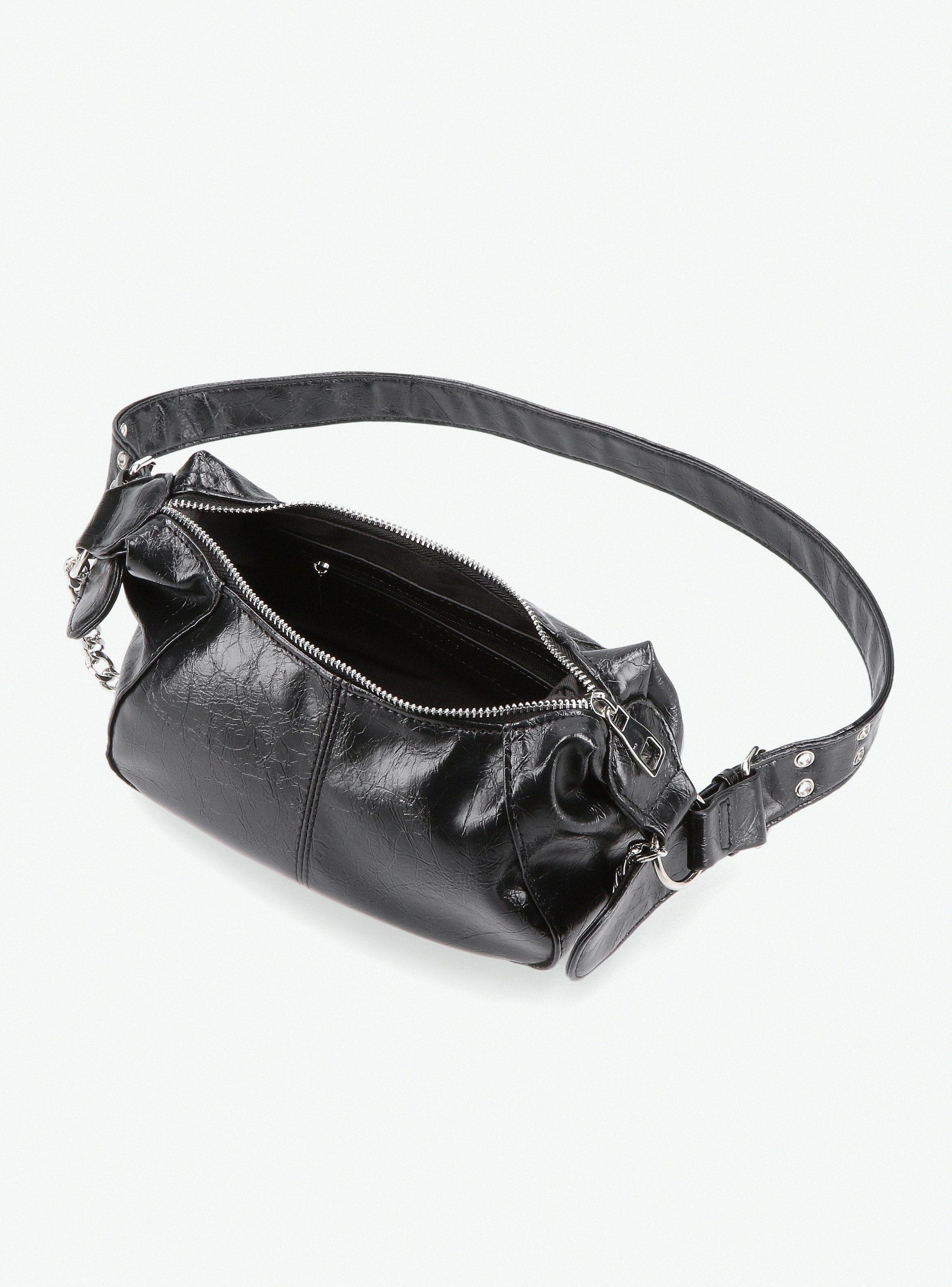 Cartera Cruzada con Detalle Cadena Metálica-5