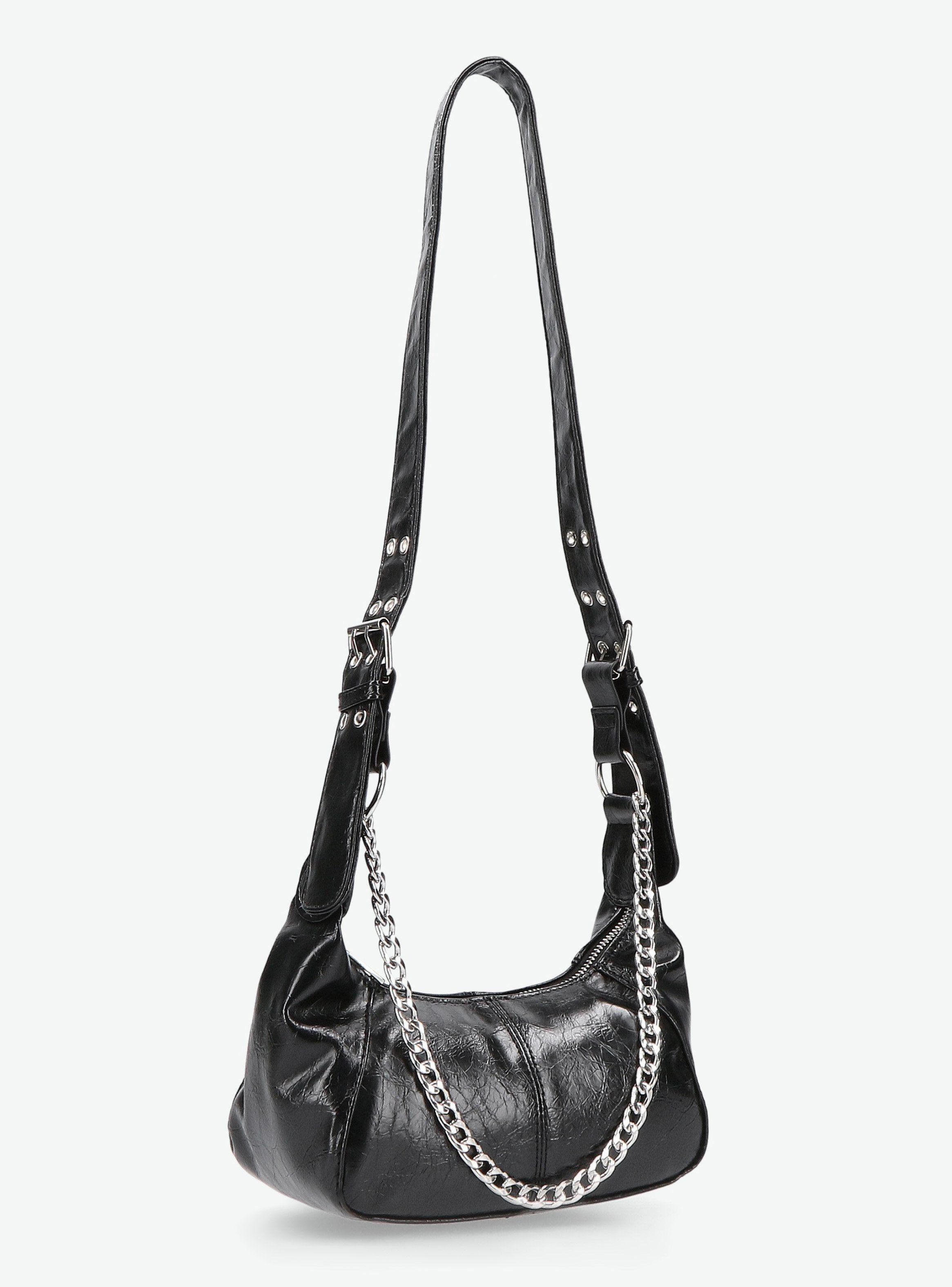 Cartera Cruzada con Detalle Cadena Metálica-3