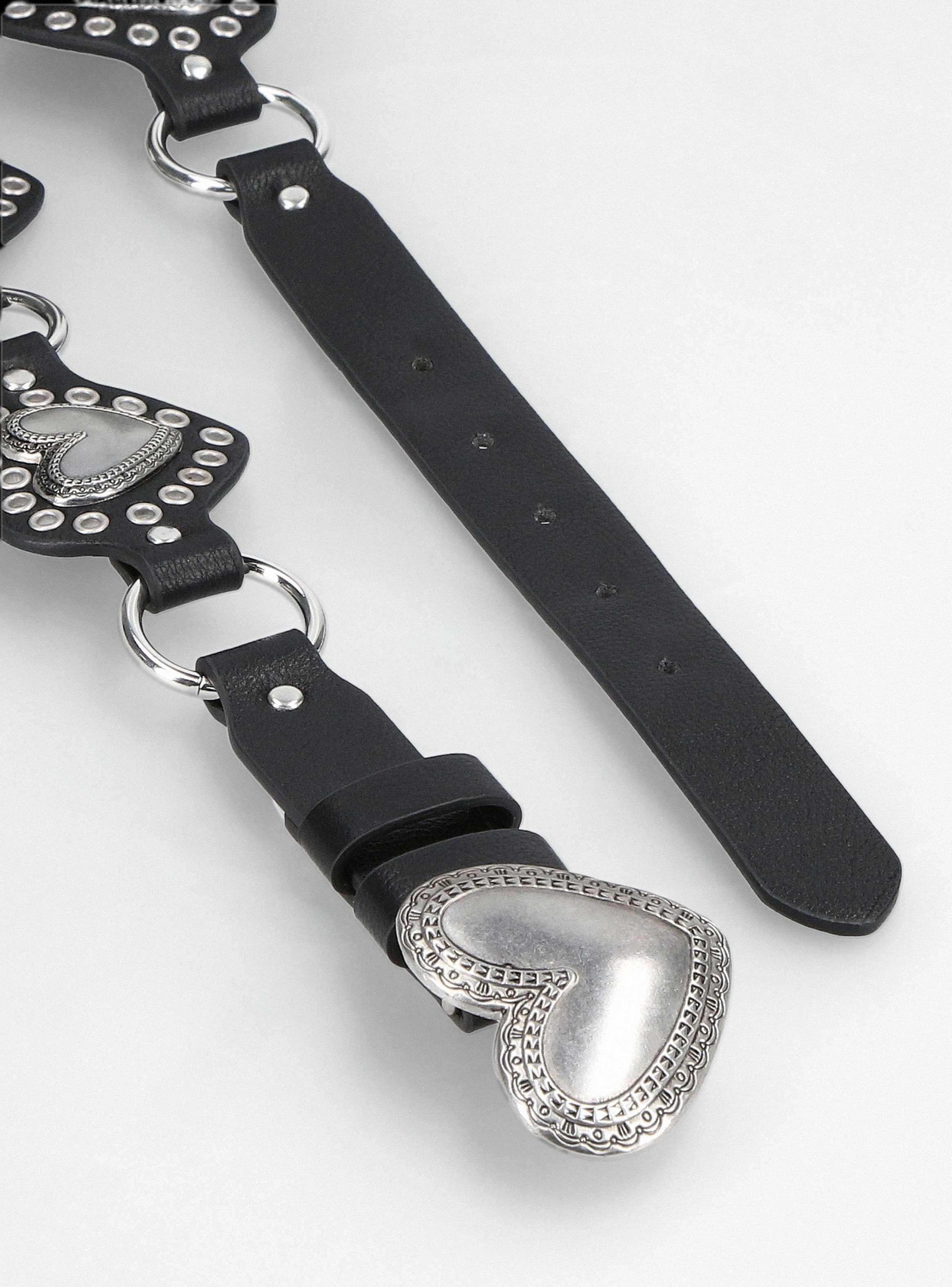 Cinturón Corazones Hebilla Metálica Poliuretano-4