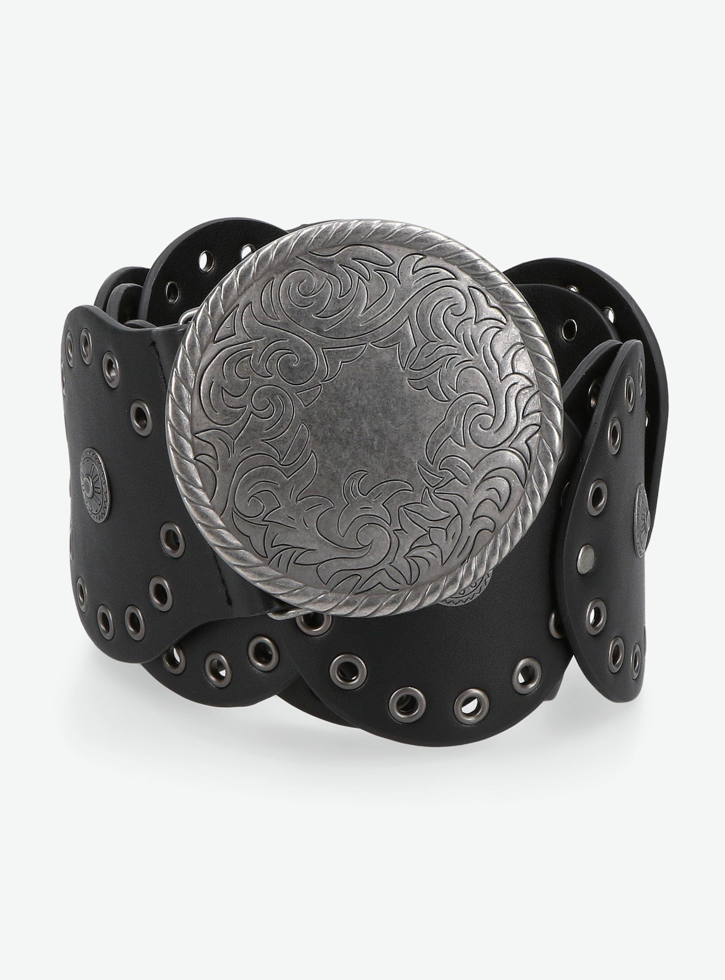 Cinturón Ancho Hebilla Metálica Poliuretano-2