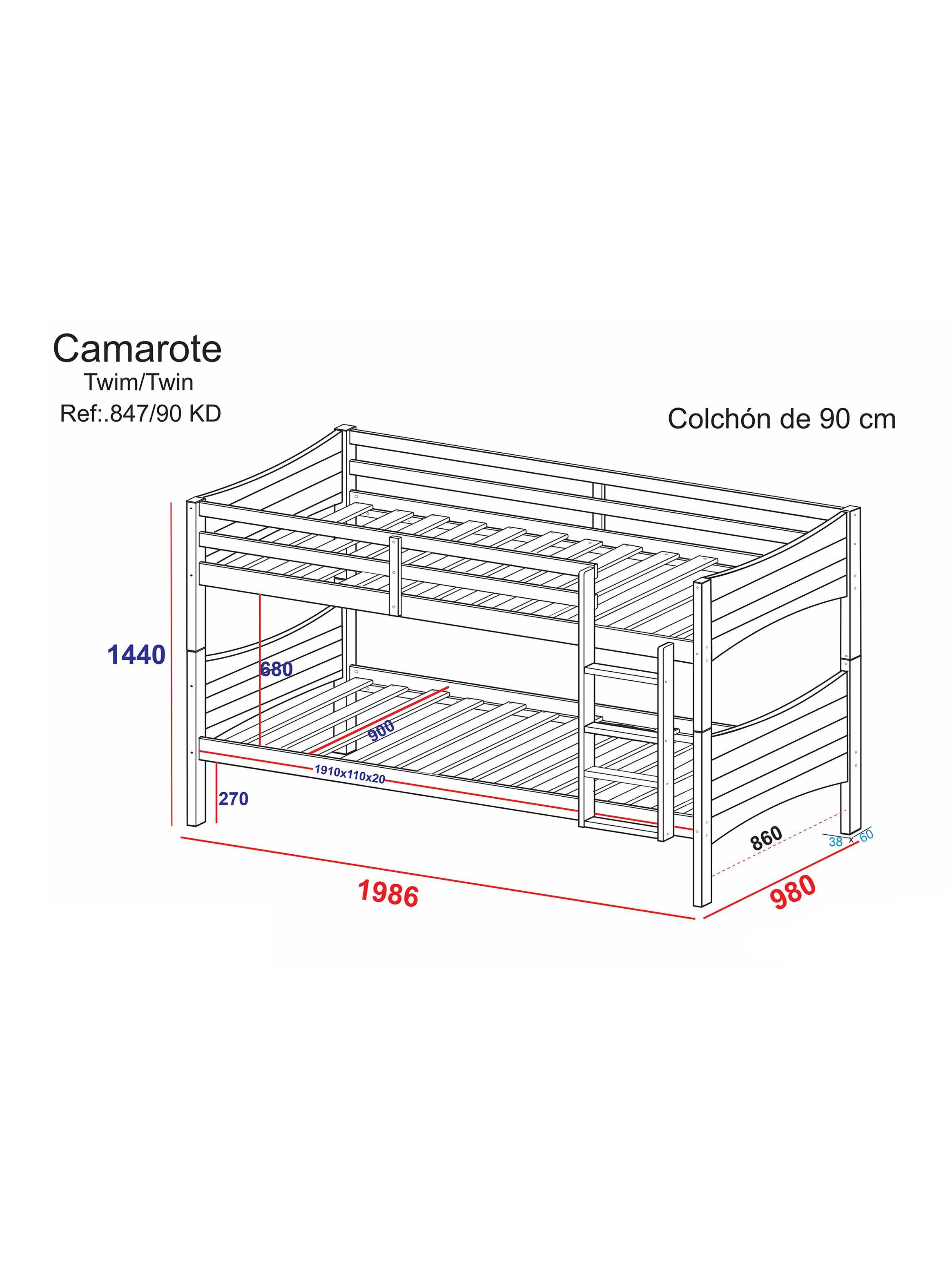 Camarote Curvo 1 Plaza Desmontable Café-1