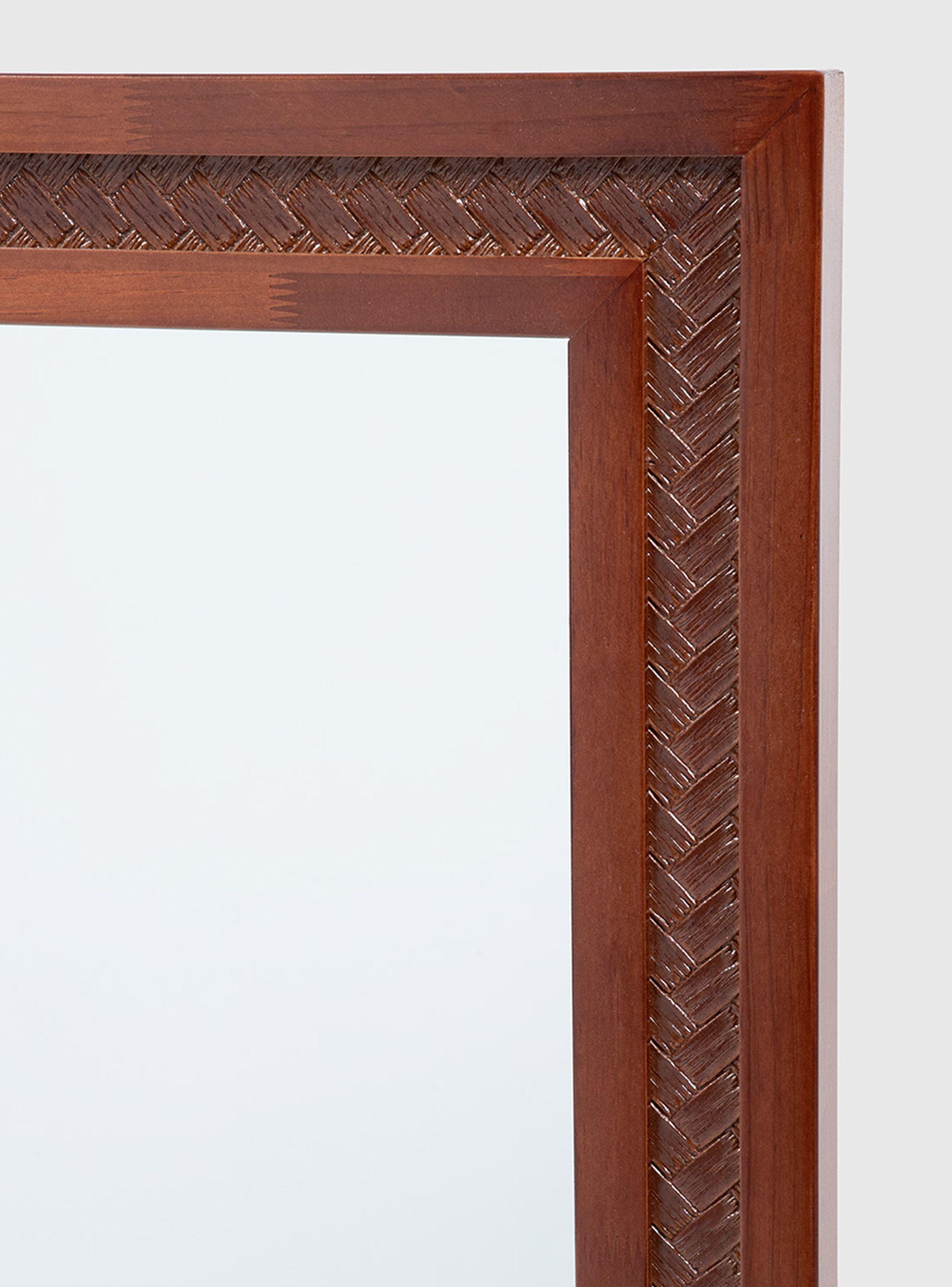 Espejo Rattan 70x120 cm Canela-3