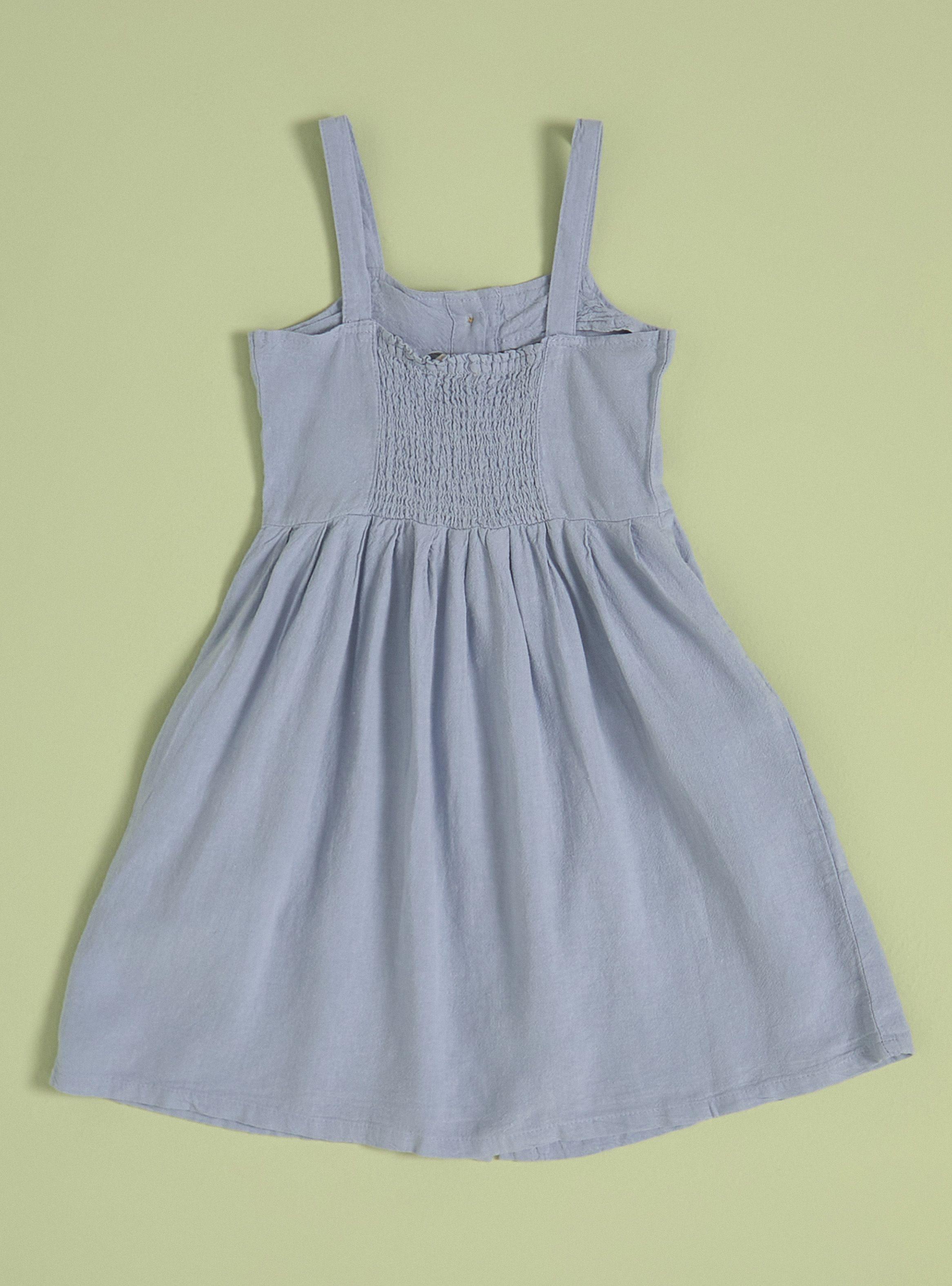 Vestido Lino Liso Botones-3