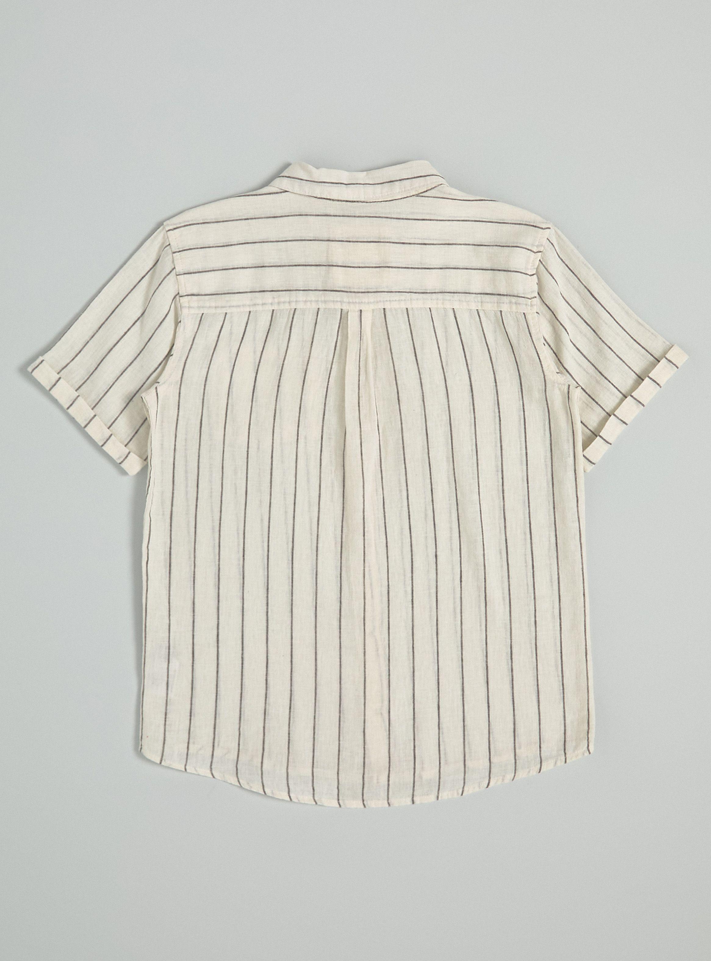 Camisa de Vestir Lino Manga Corta-3