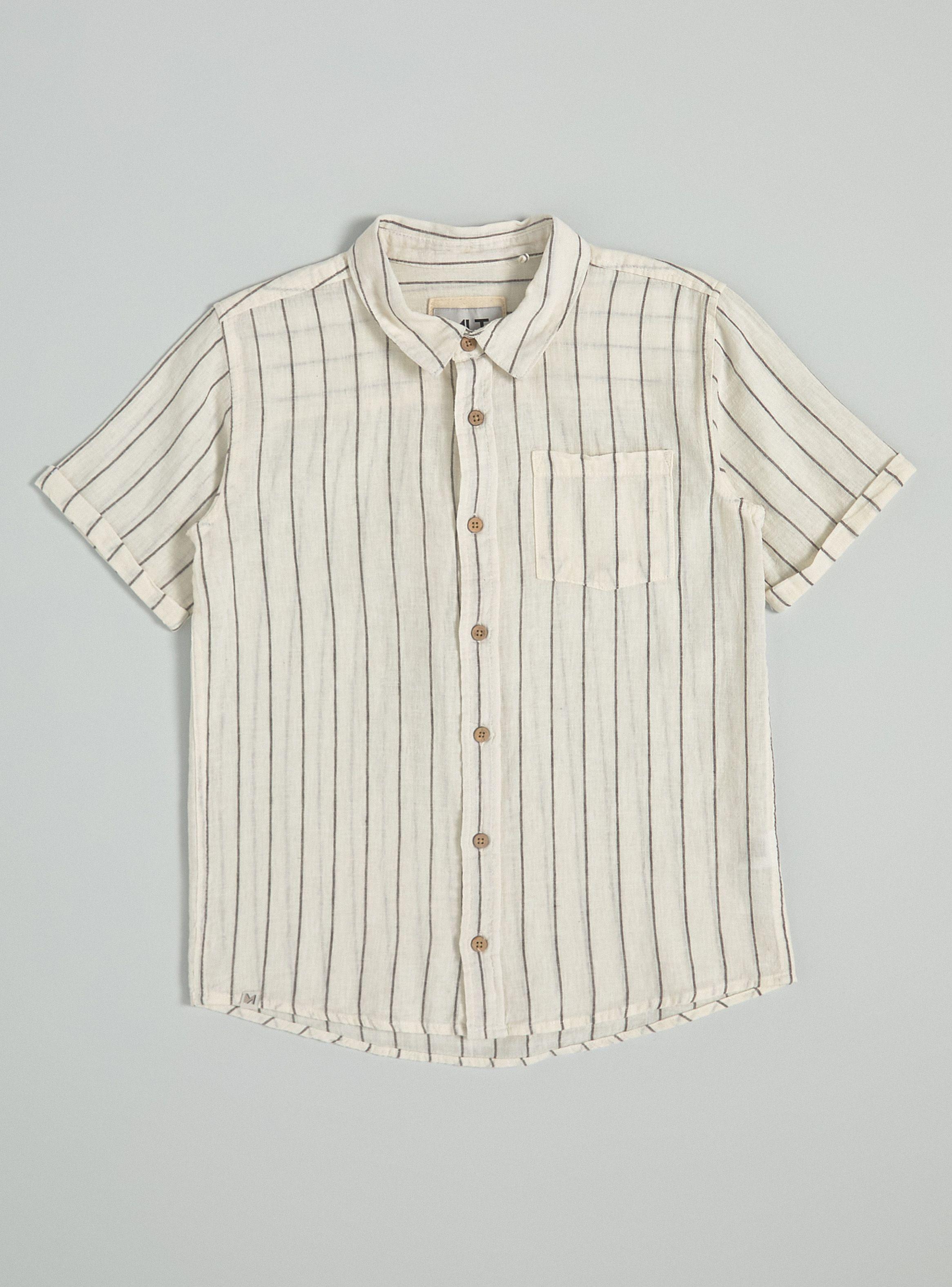 Camisa de Vestir Lino Manga Corta-2