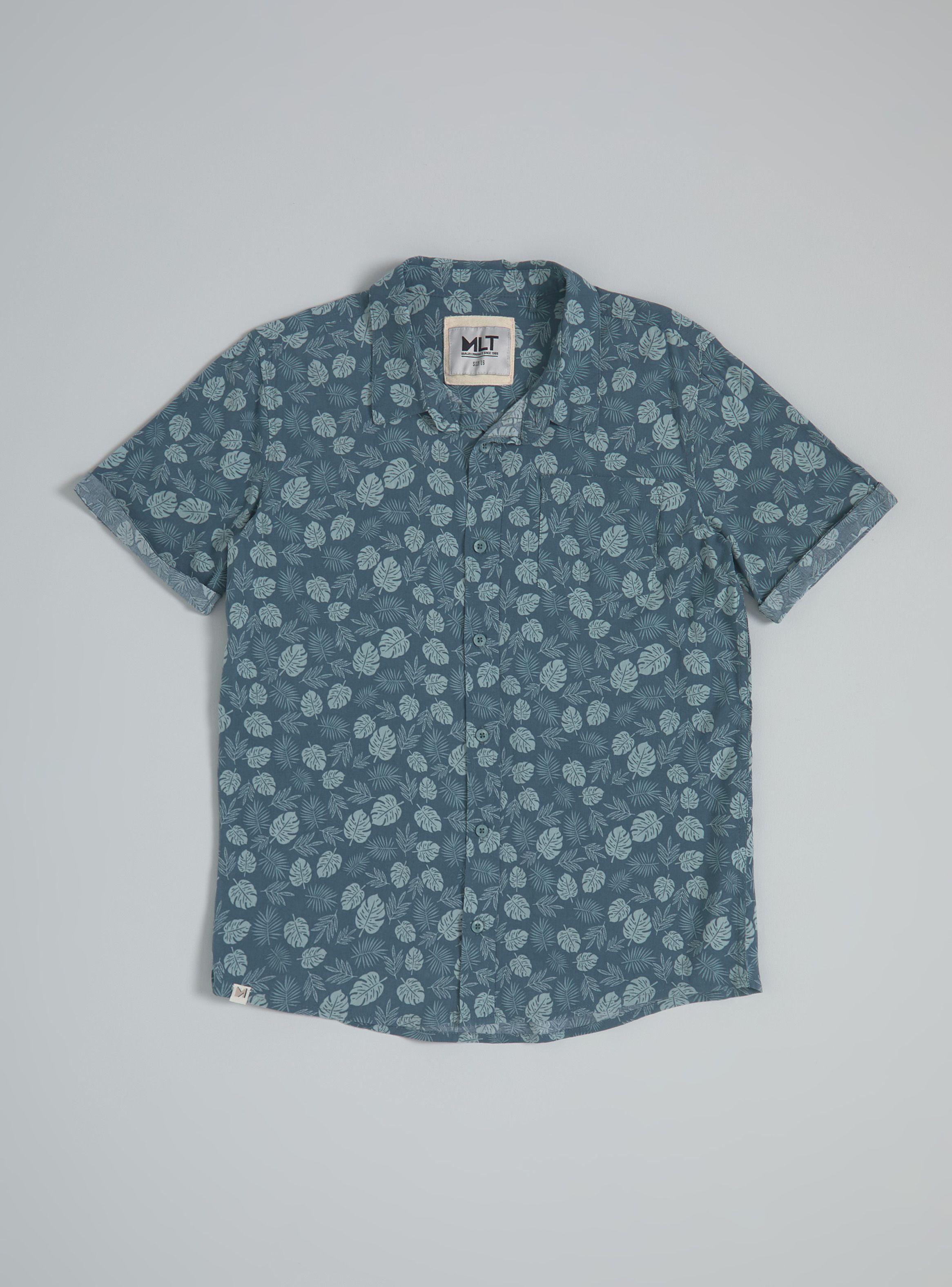 Camisa de Vestir Guayabera Estampado Tropical-2