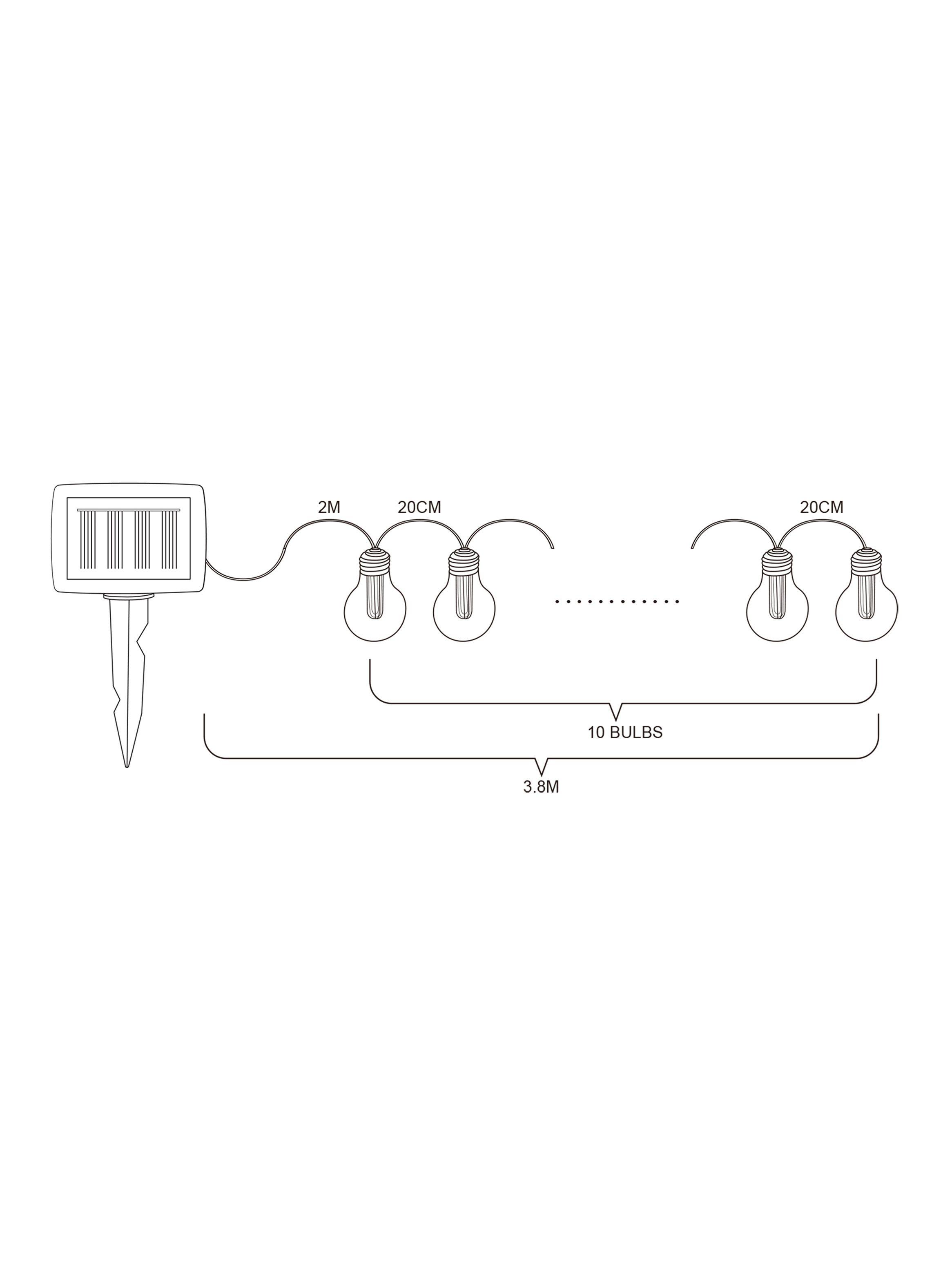 Guirnalda Solar 10 Luces LED Exterior-6