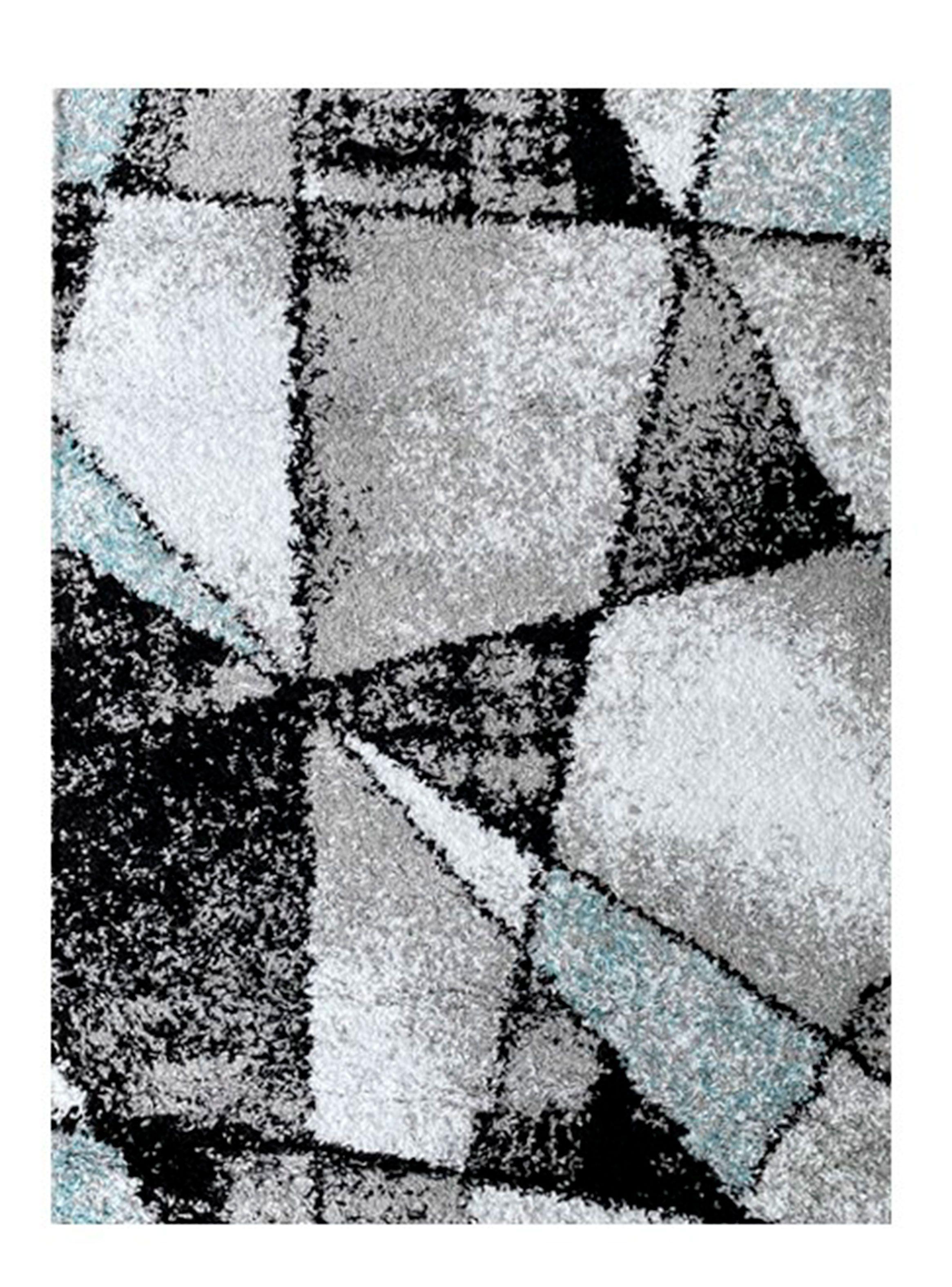 Alfombra Shaggy Geometric 150 x 200 cm L. Blue-0