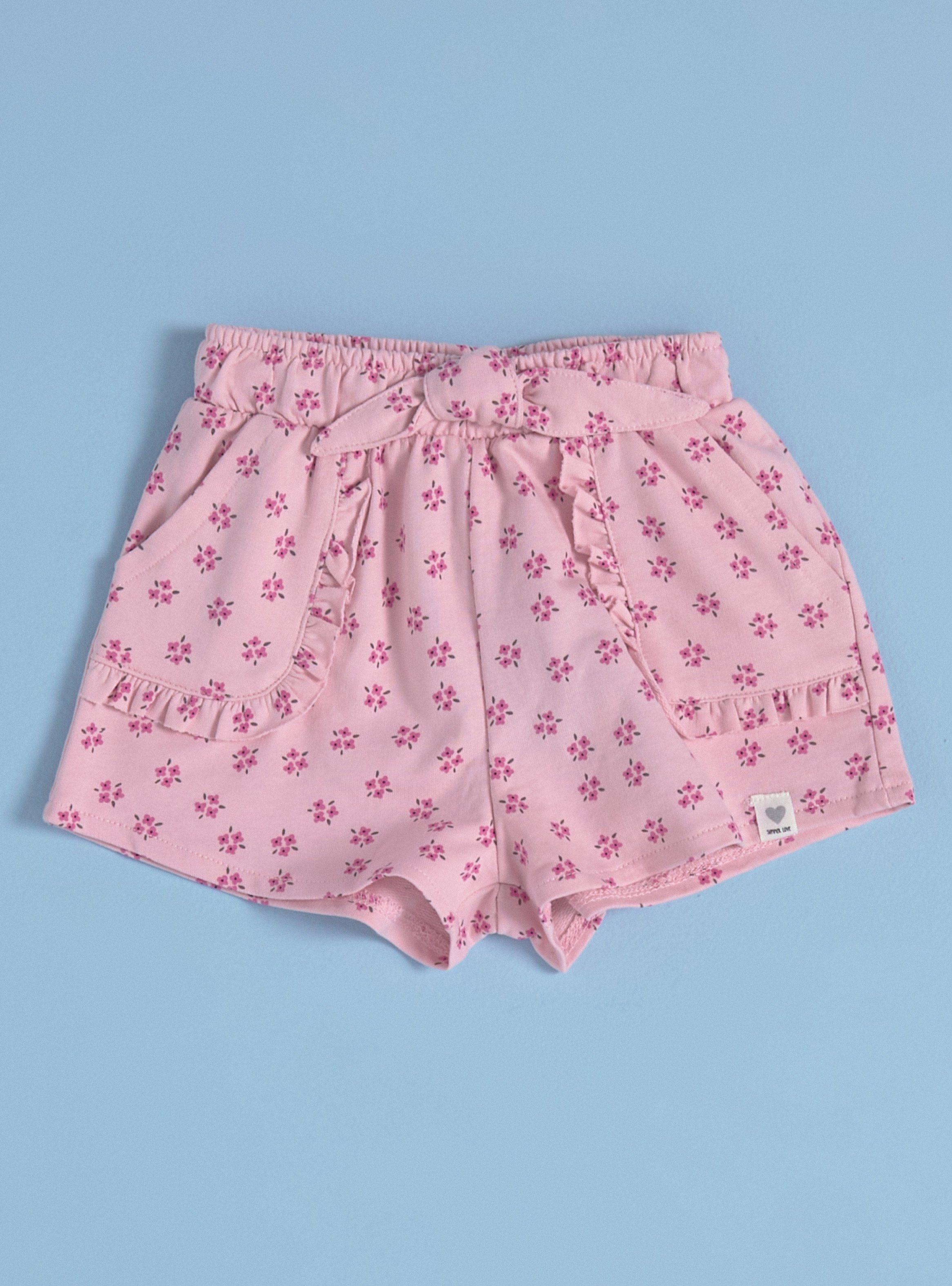 Short con Estampado y Moño Delantero-0