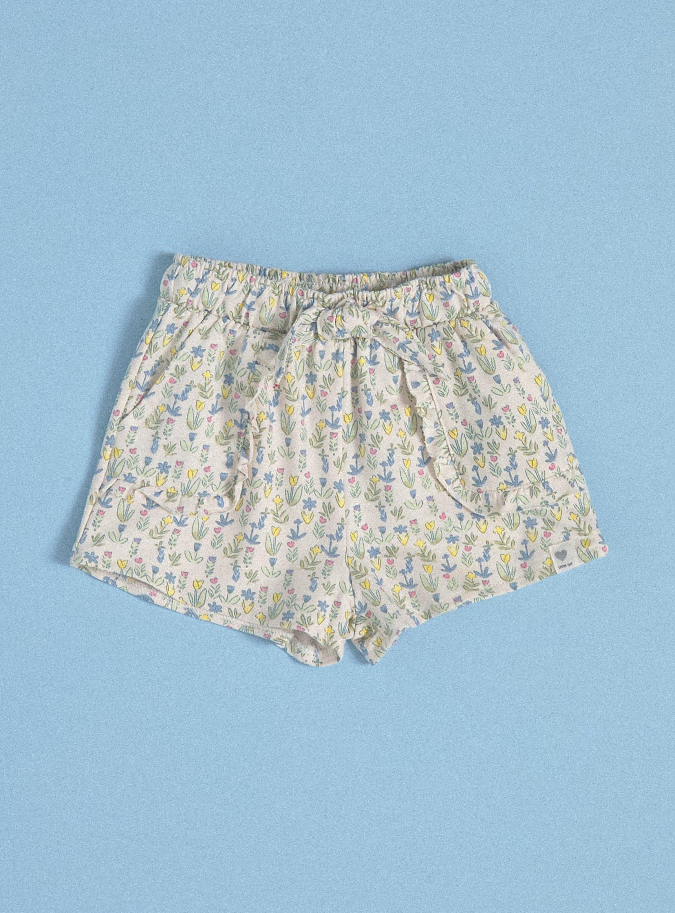 Short con Estampado y Moño Delantero-0
