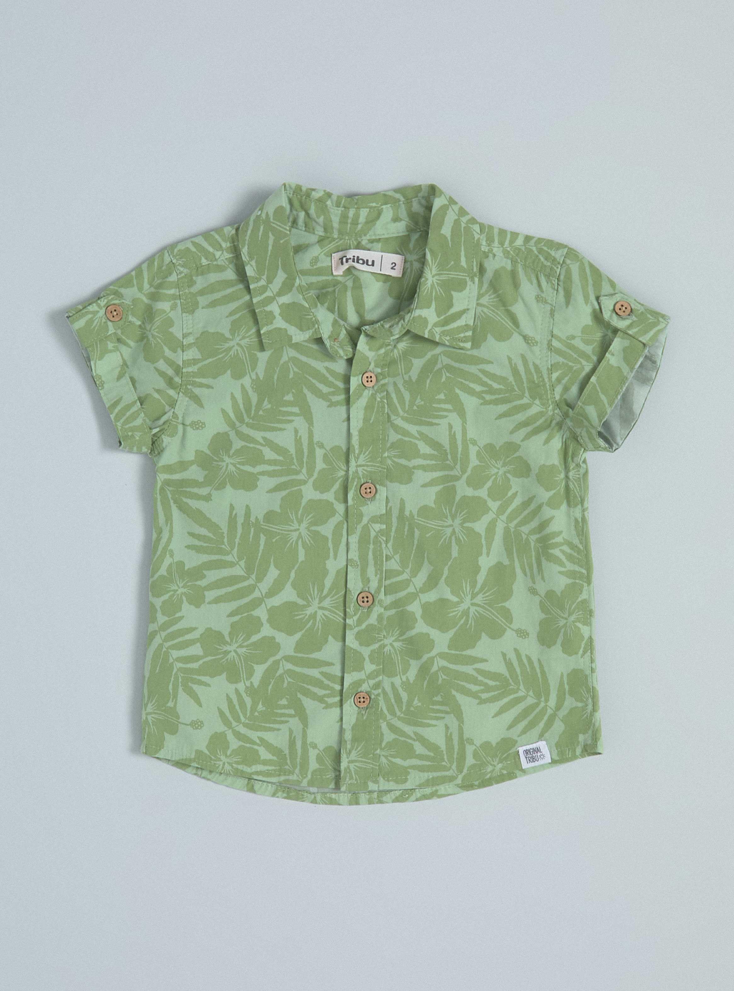 Camisa de Vestir Baby Estampada Algodón-0