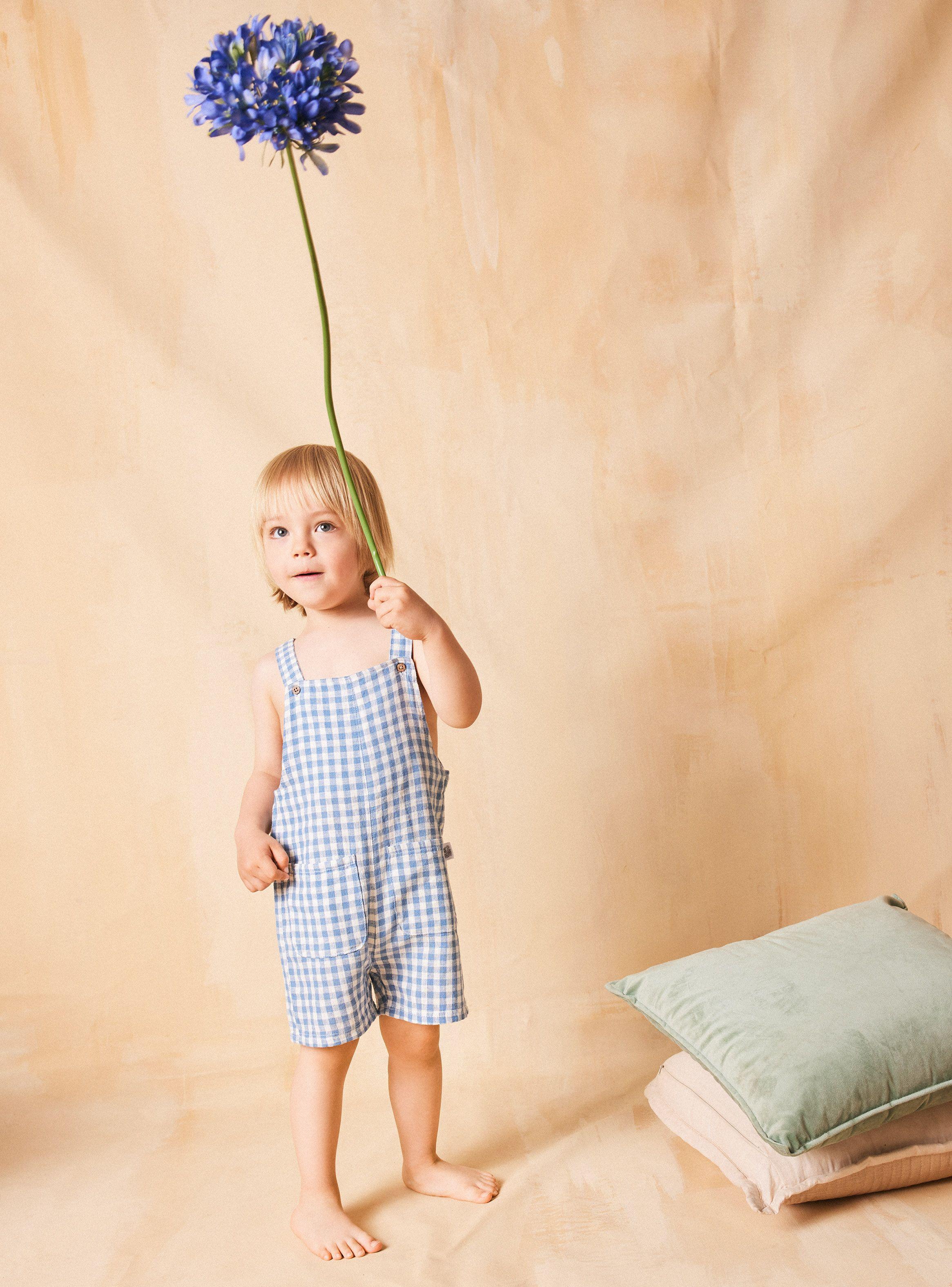 Jardinera Estampada con Bolsillos Delanteros-1