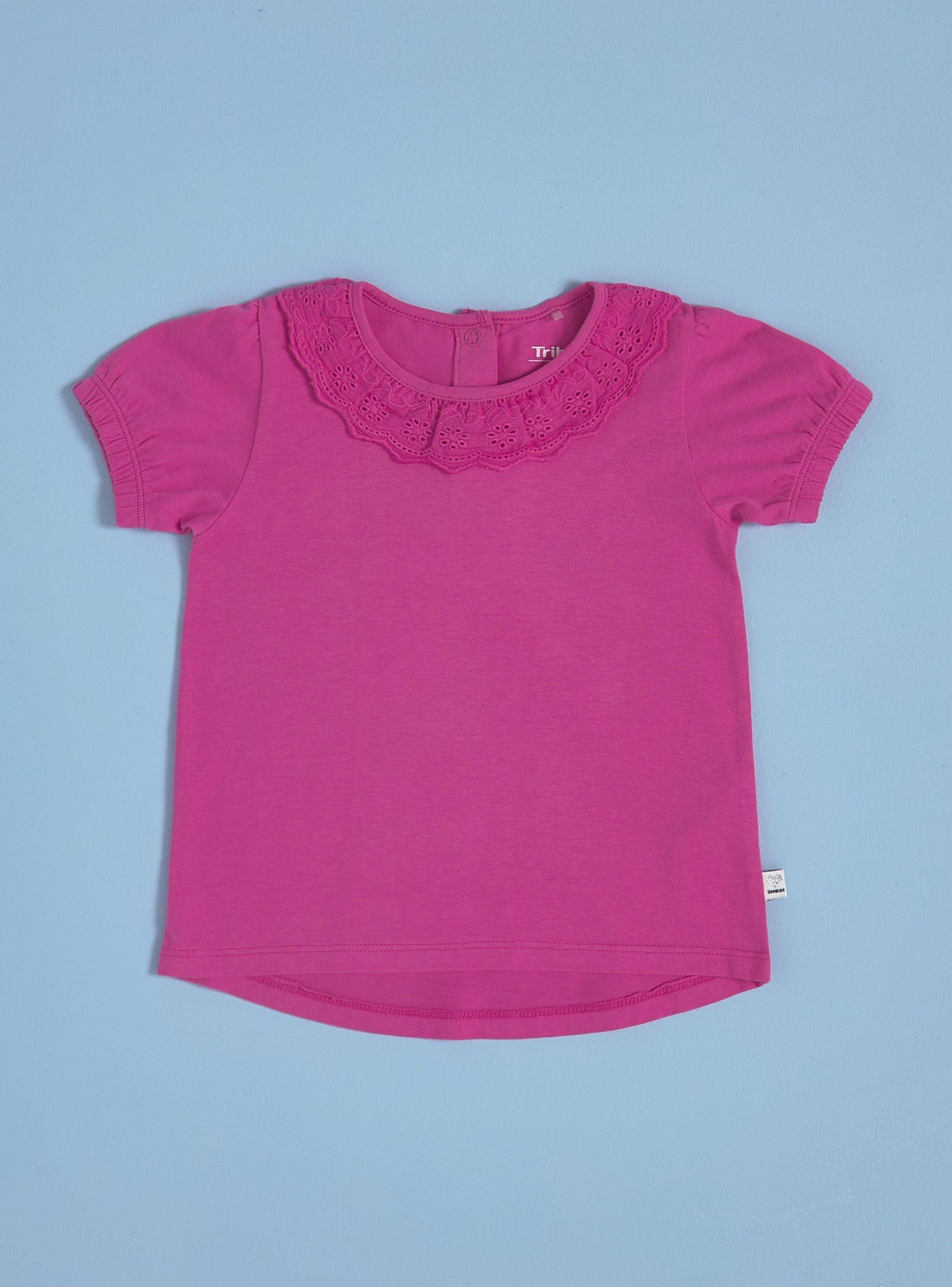 Polera con Manga Globo y Cuello Broderie-0
