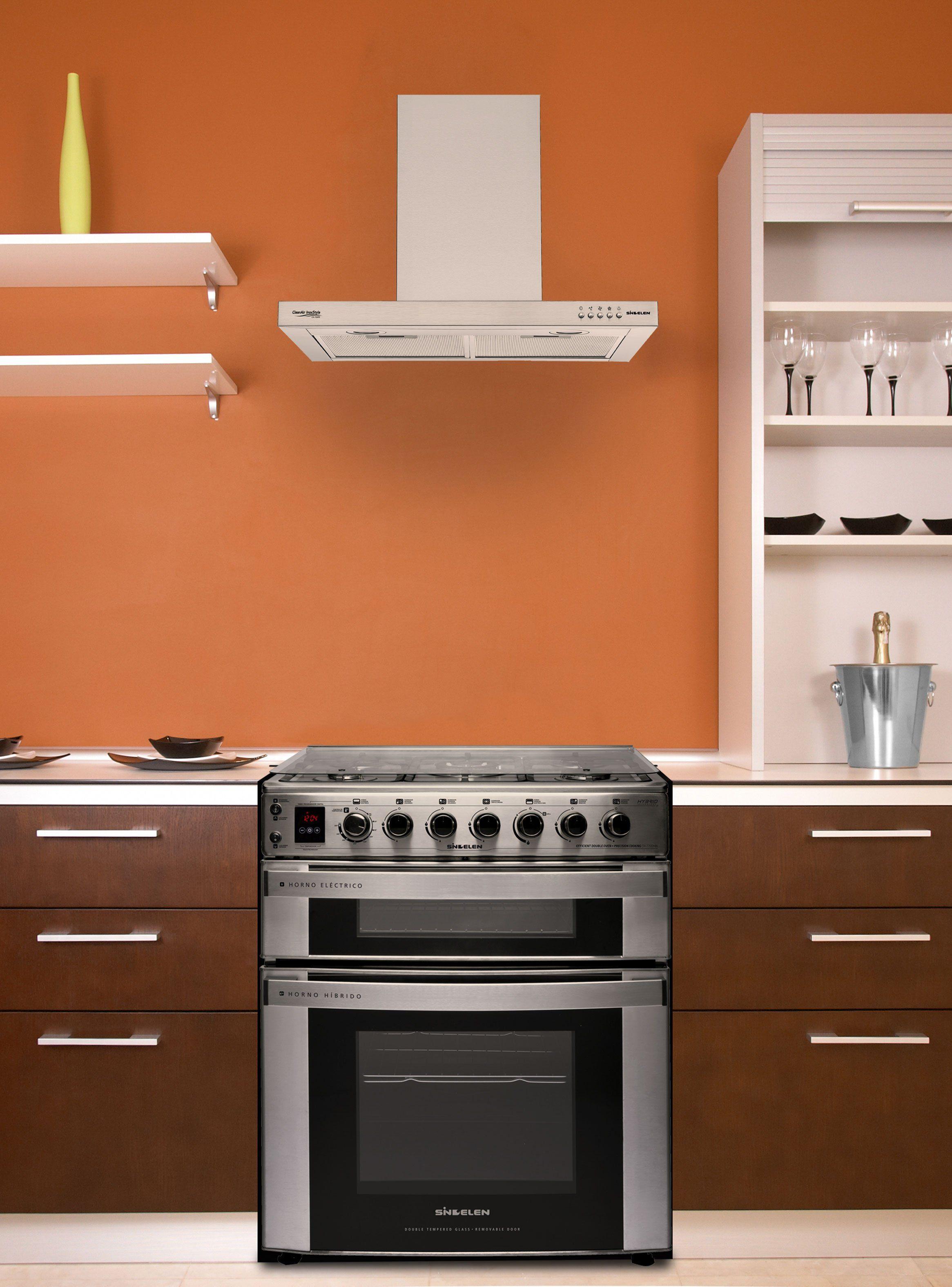 Cocina a Gas 5 Quemadores Doble Horno Híbrida CH-770DHIN-4