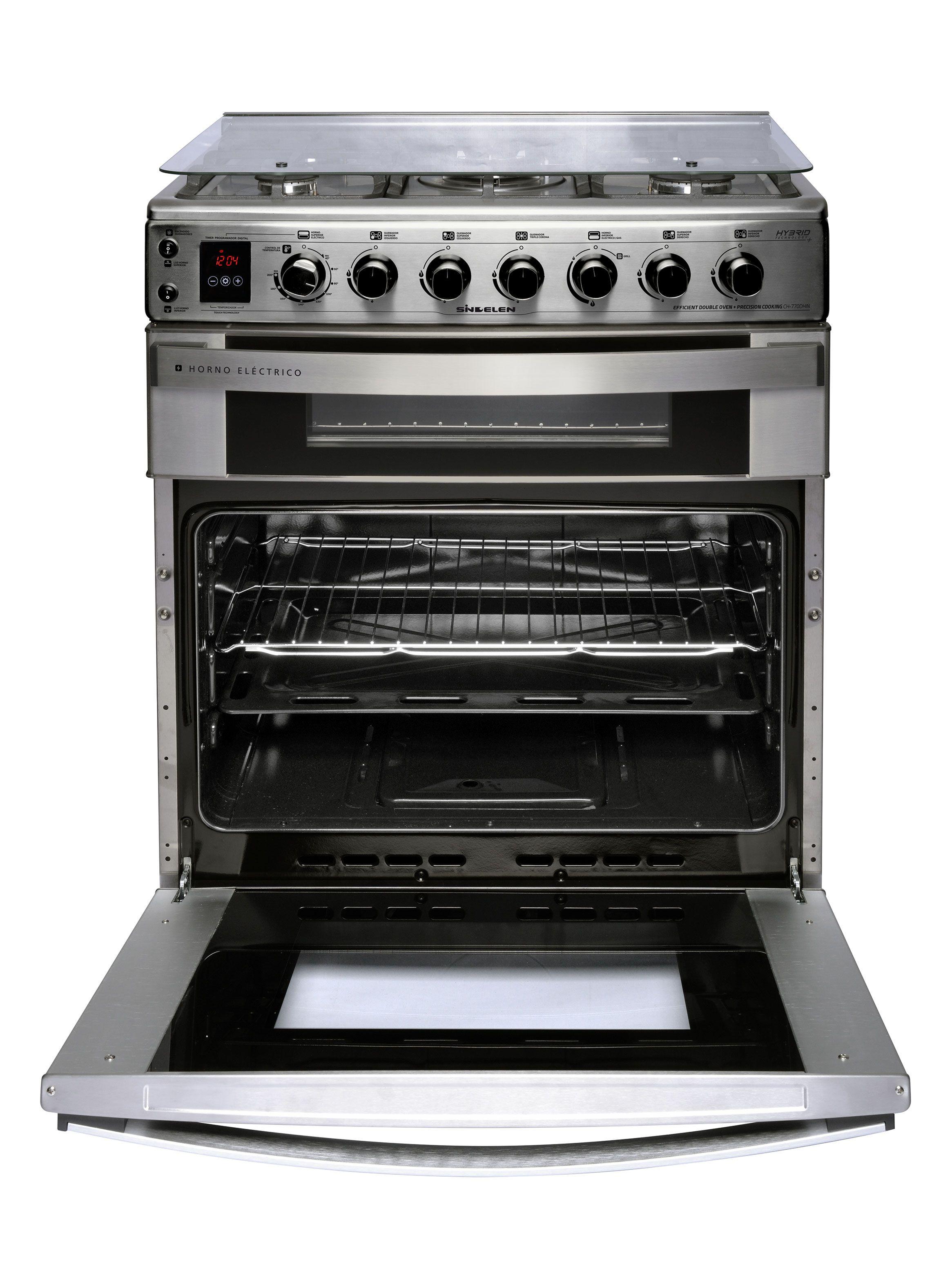 Cocina a Gas 5 Quemadores Doble Horno Híbrida CH-770DHIN-1