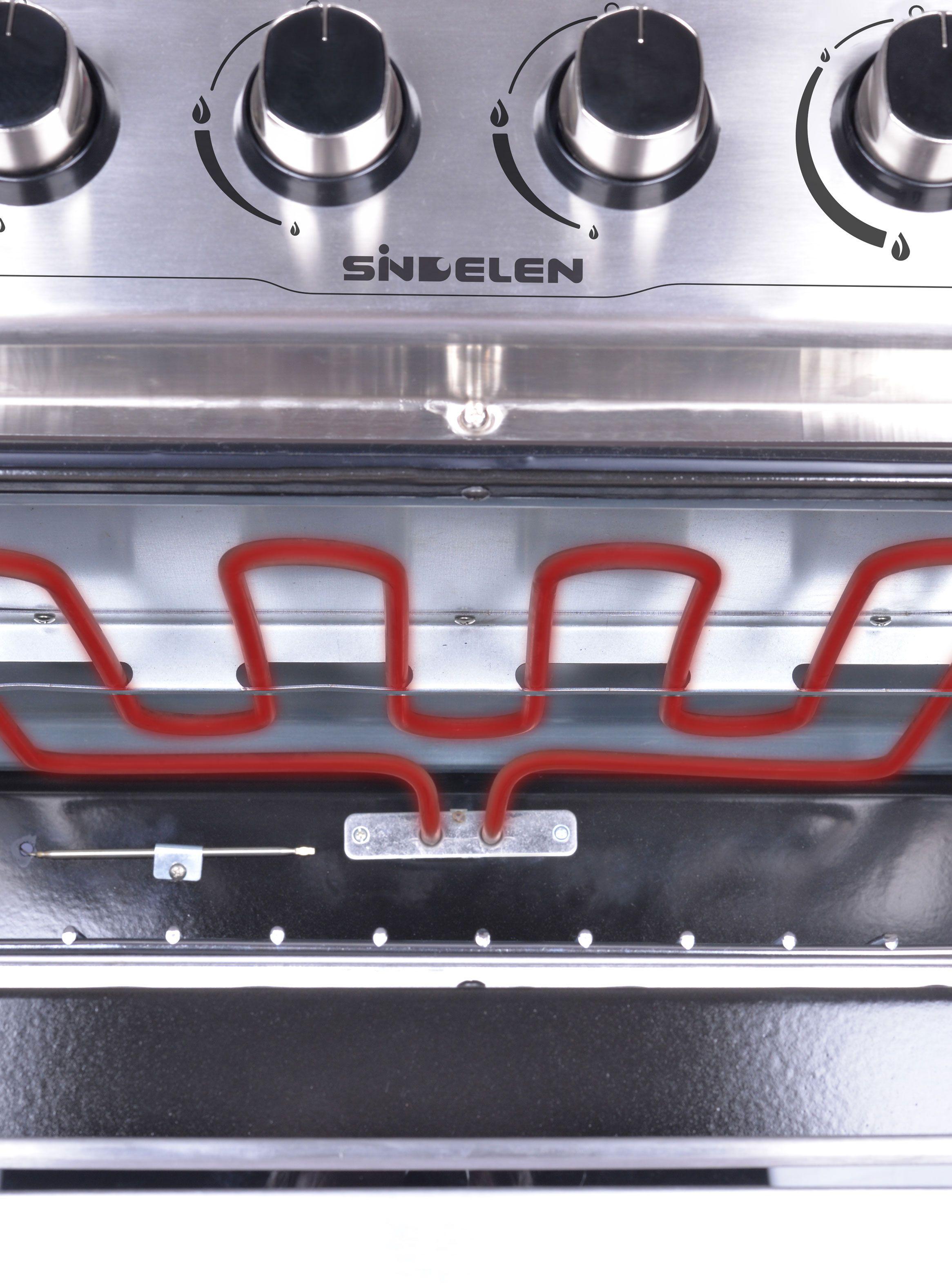 Cocina a Gas 5 Quemadores Doble Horno Híbrida CH-770DHIN-3