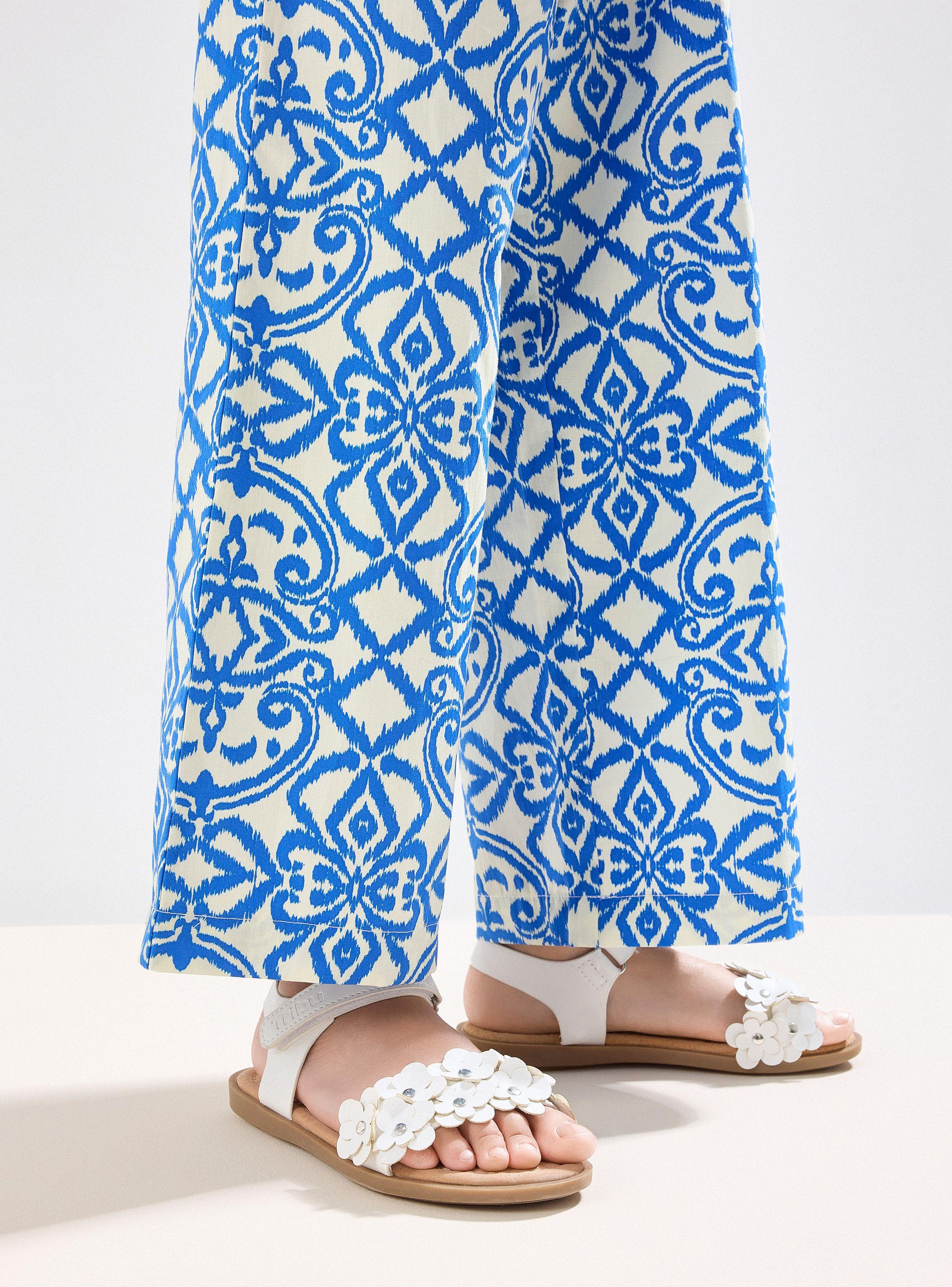 Sandalia  Niña con Flores y Velcro-0