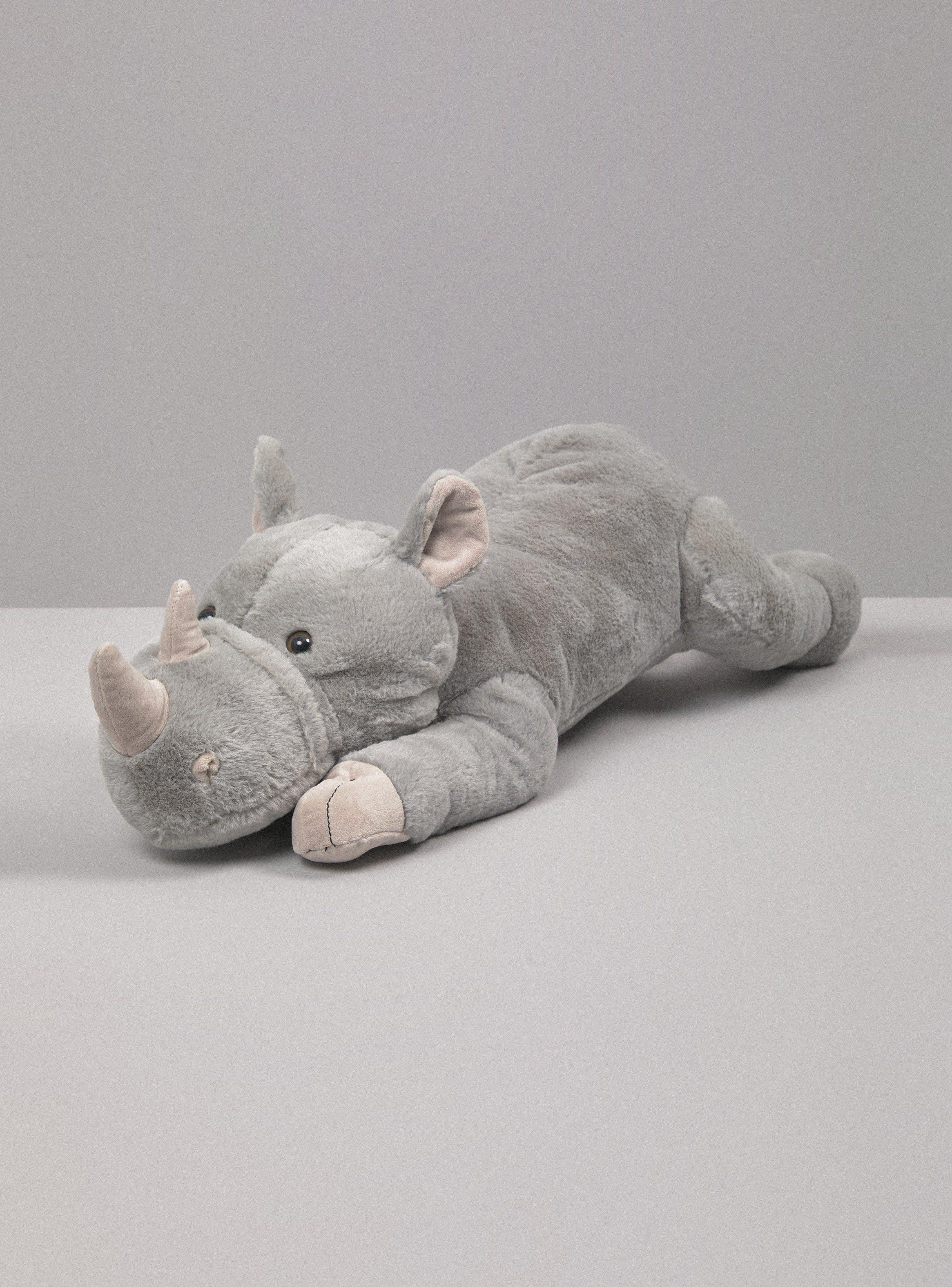 Peluche Rinoceronte Acostado  60 cm-0