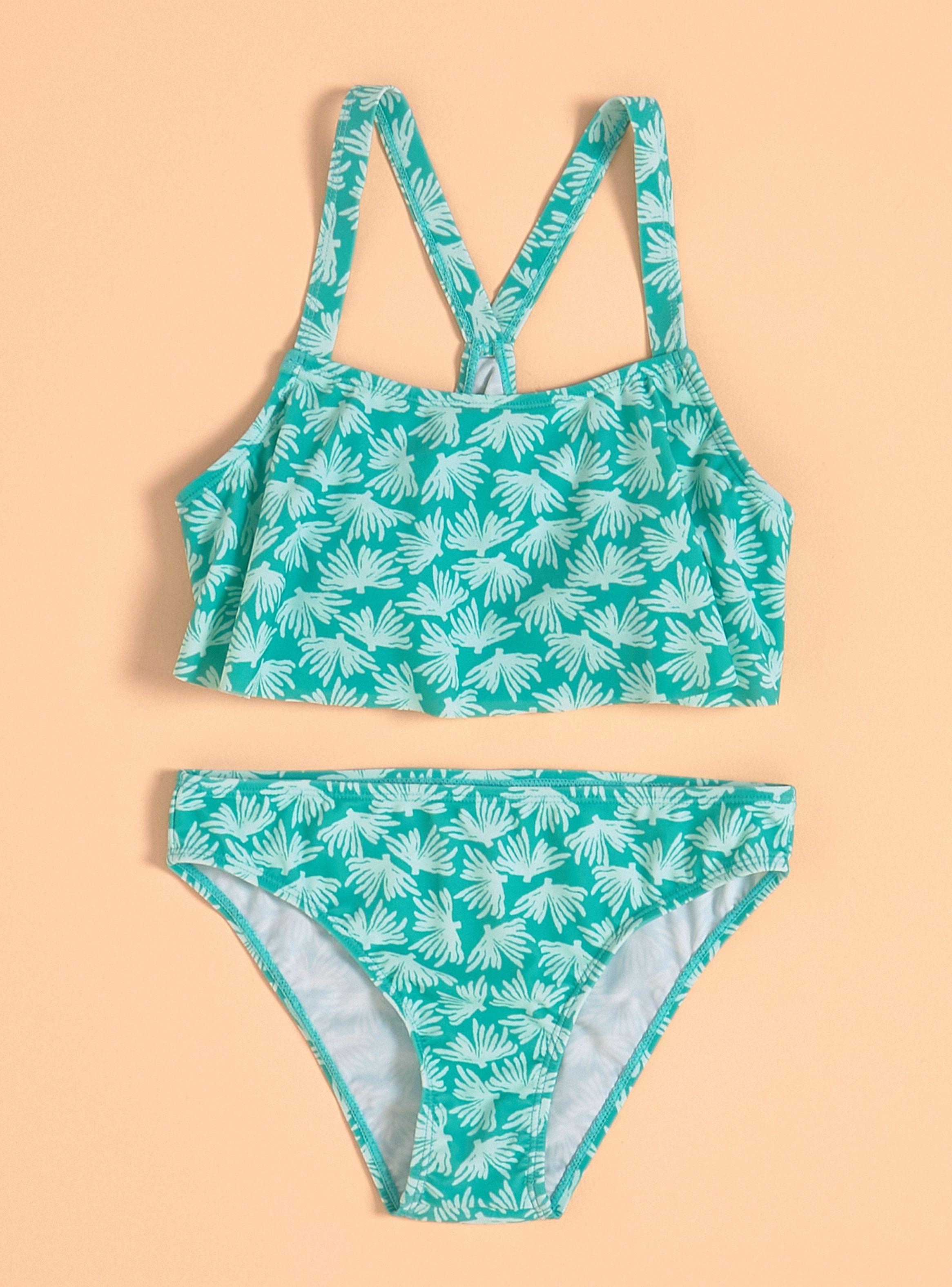 Bikini Estampado Top con Vuelo-2