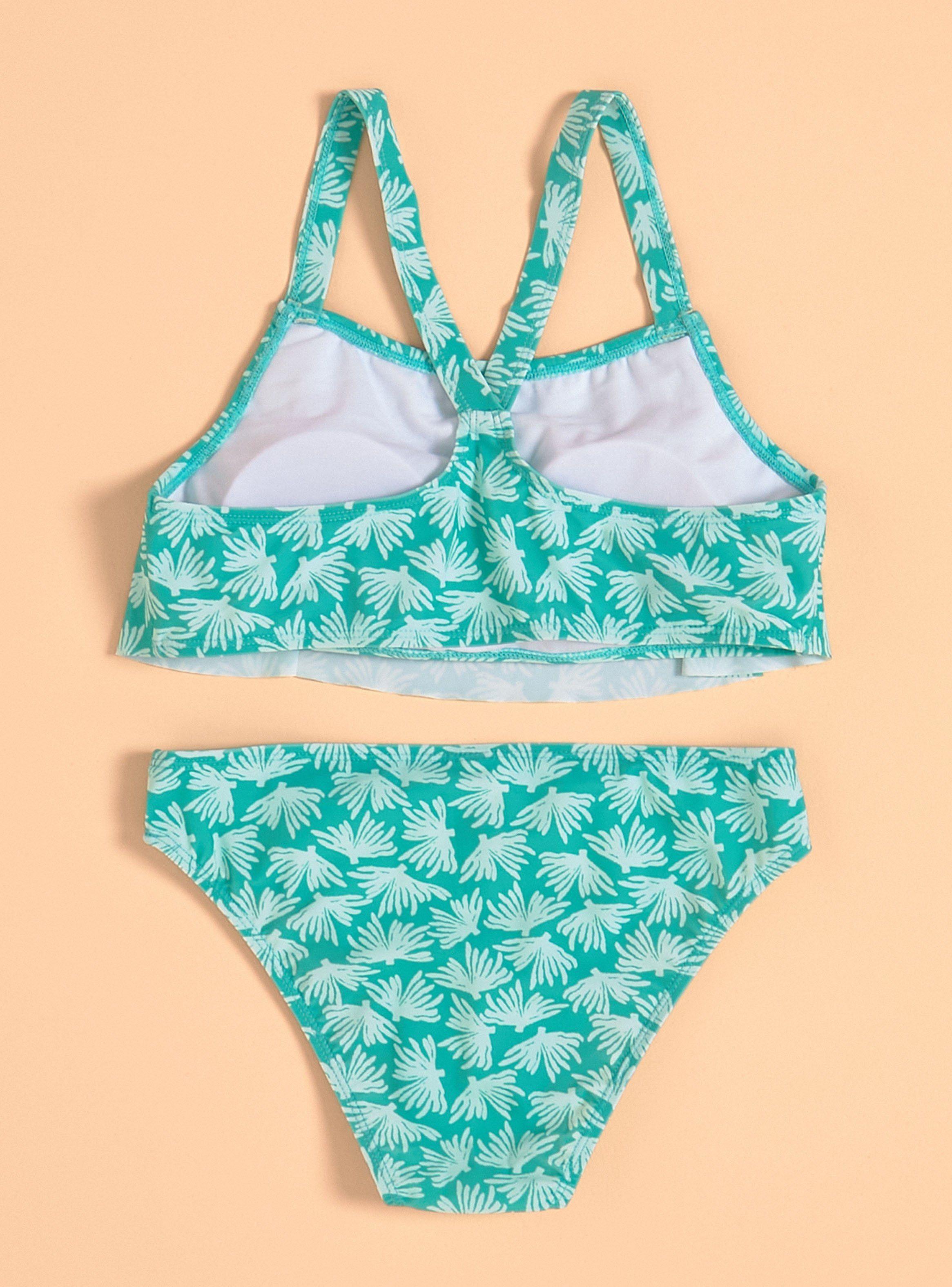 Bikini Estampado Top con Vuelo-3
