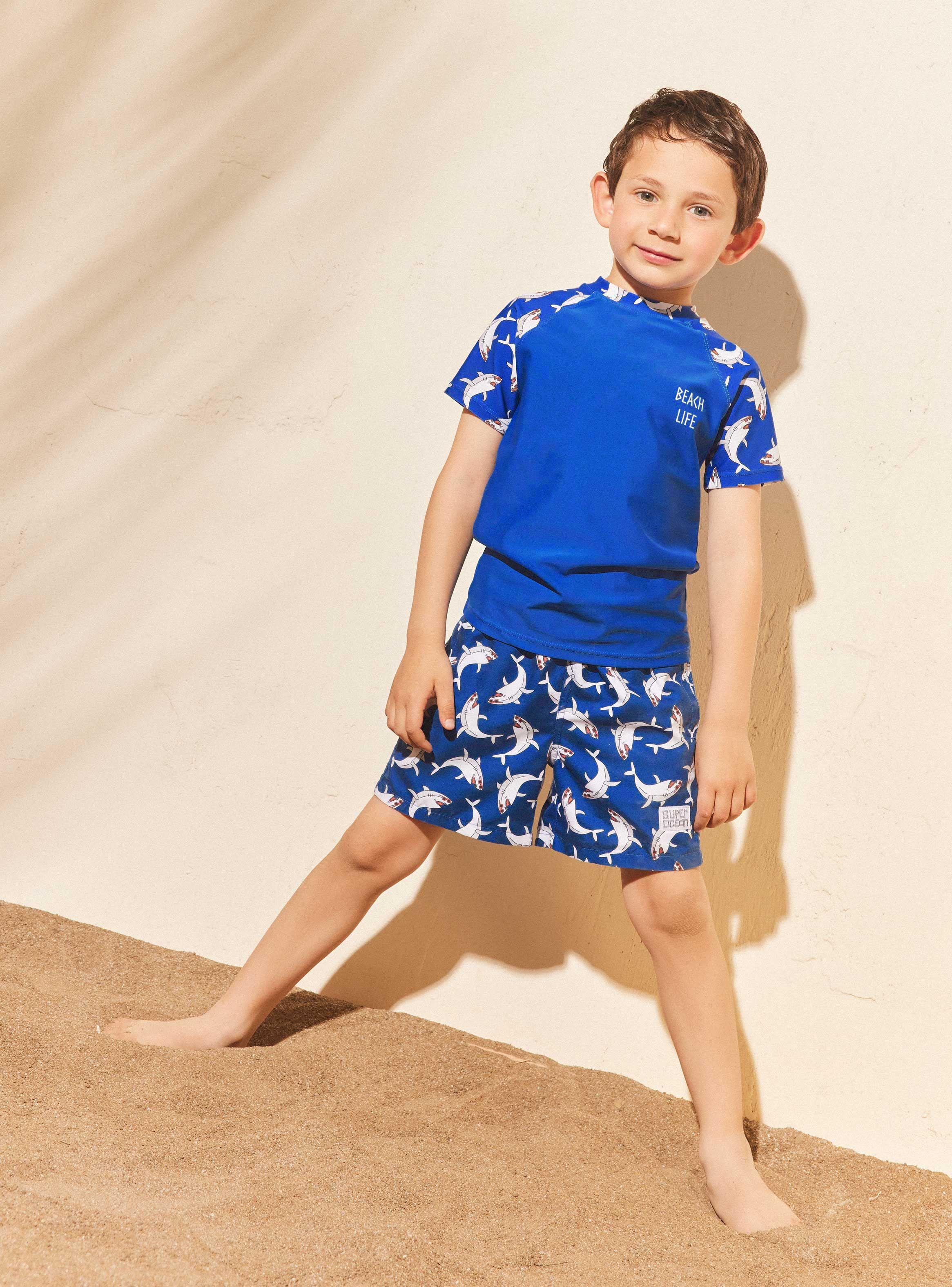 Traje de Baño Polera UV Estampada-0