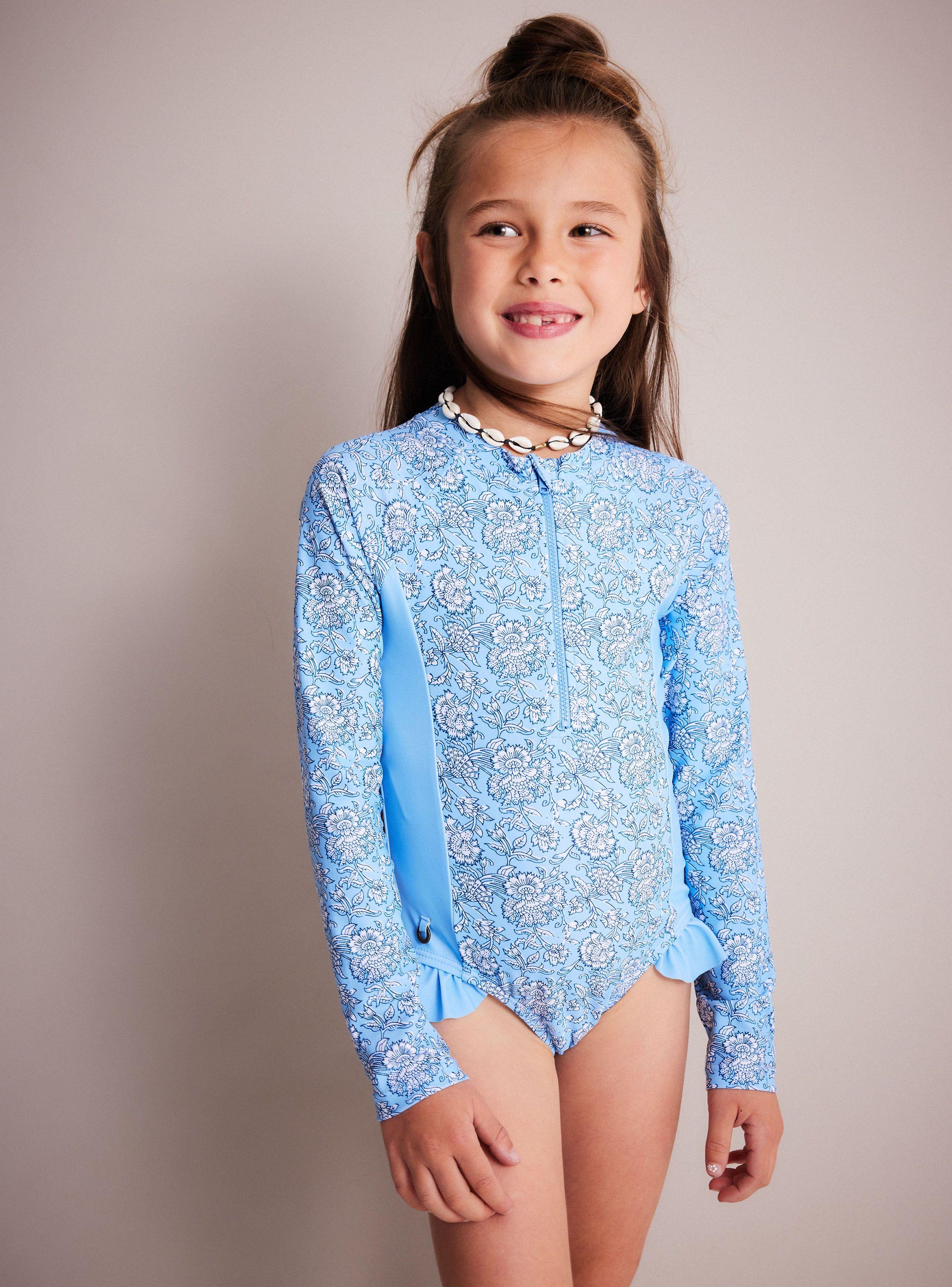 Traje de Baño con Vuelitos Estampado-0