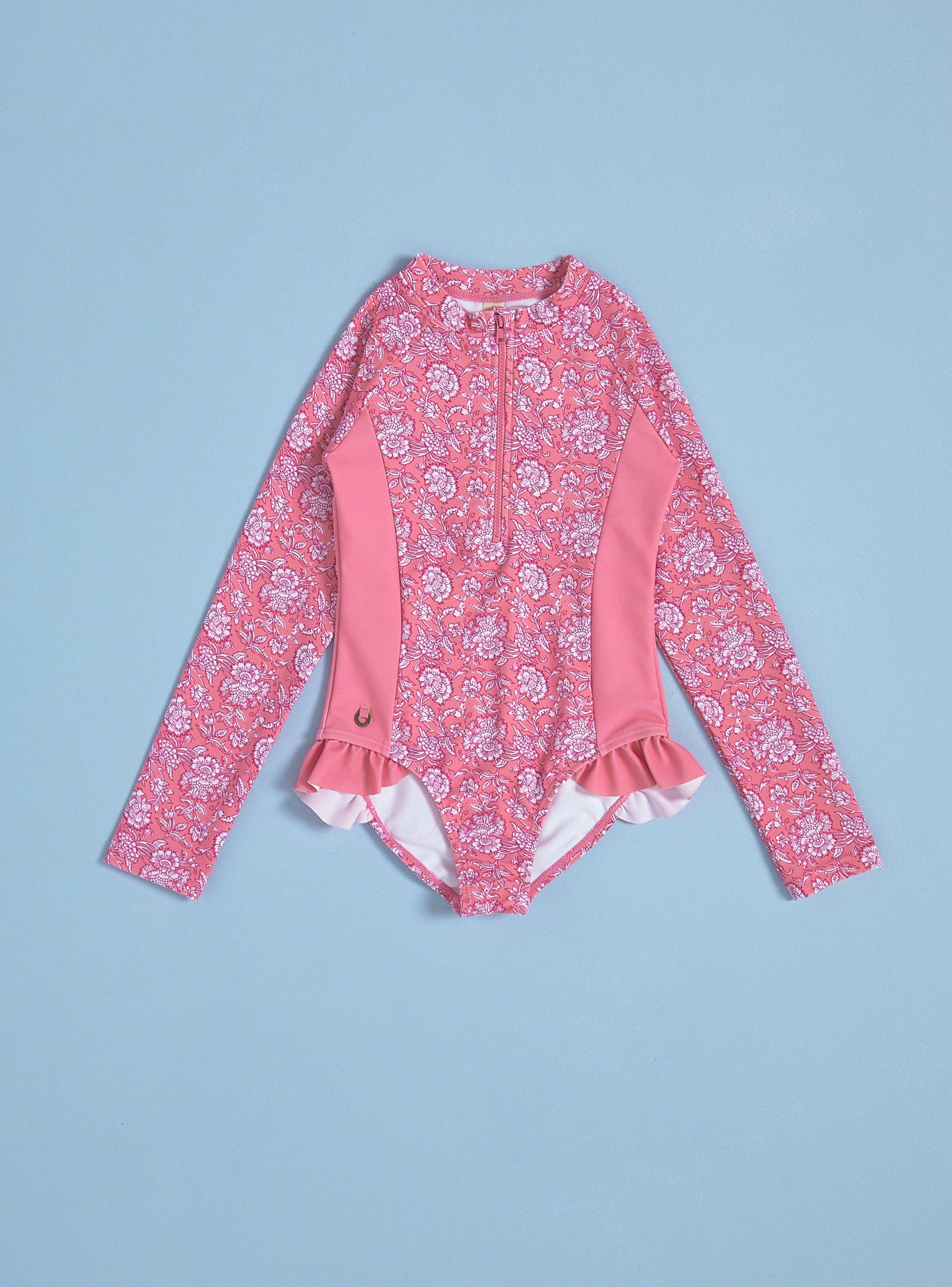 Traje de Baño con Vuelitos Estampado-2