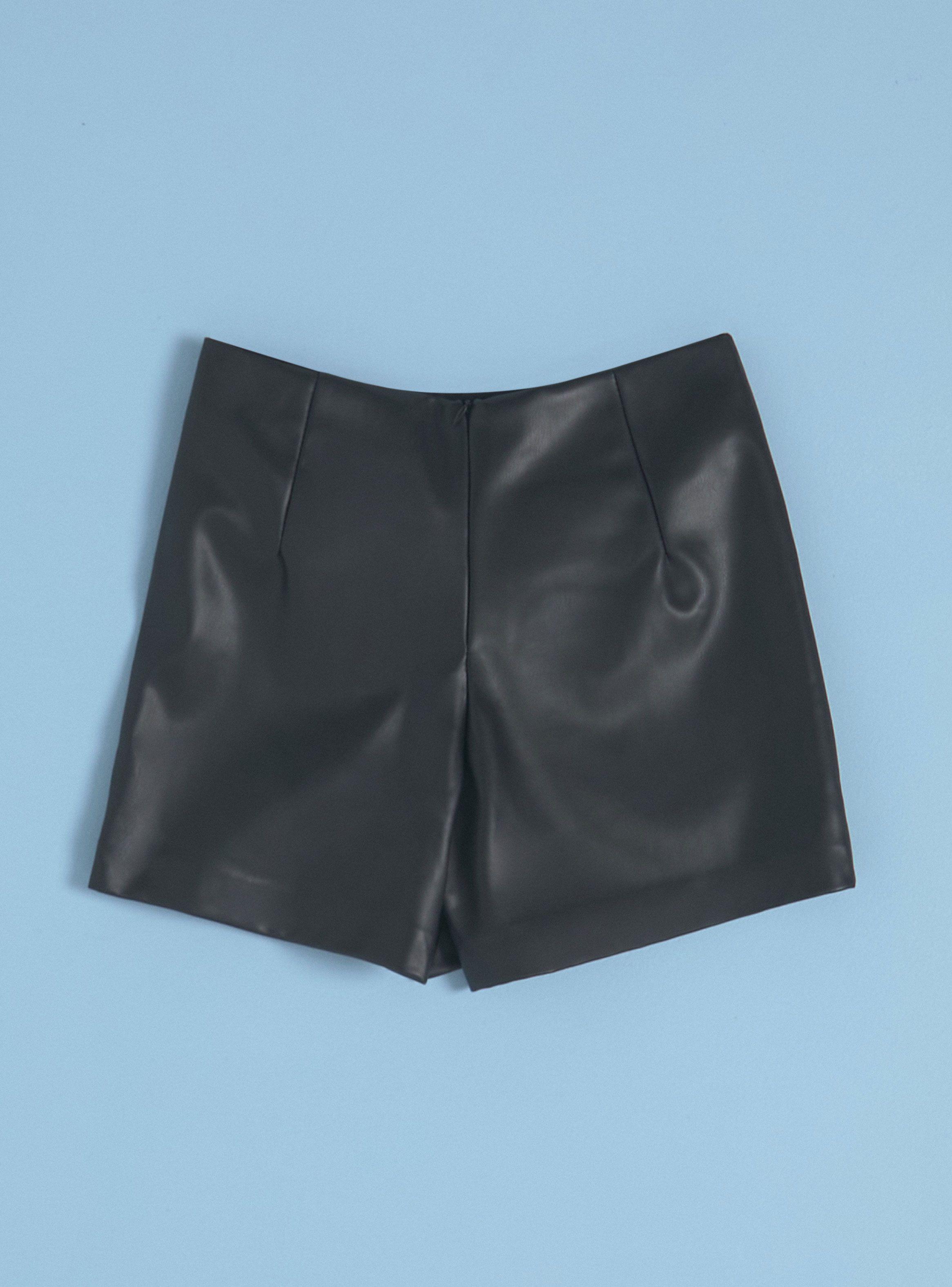 Short Falda Detalle Nudo Simil Cuero-1