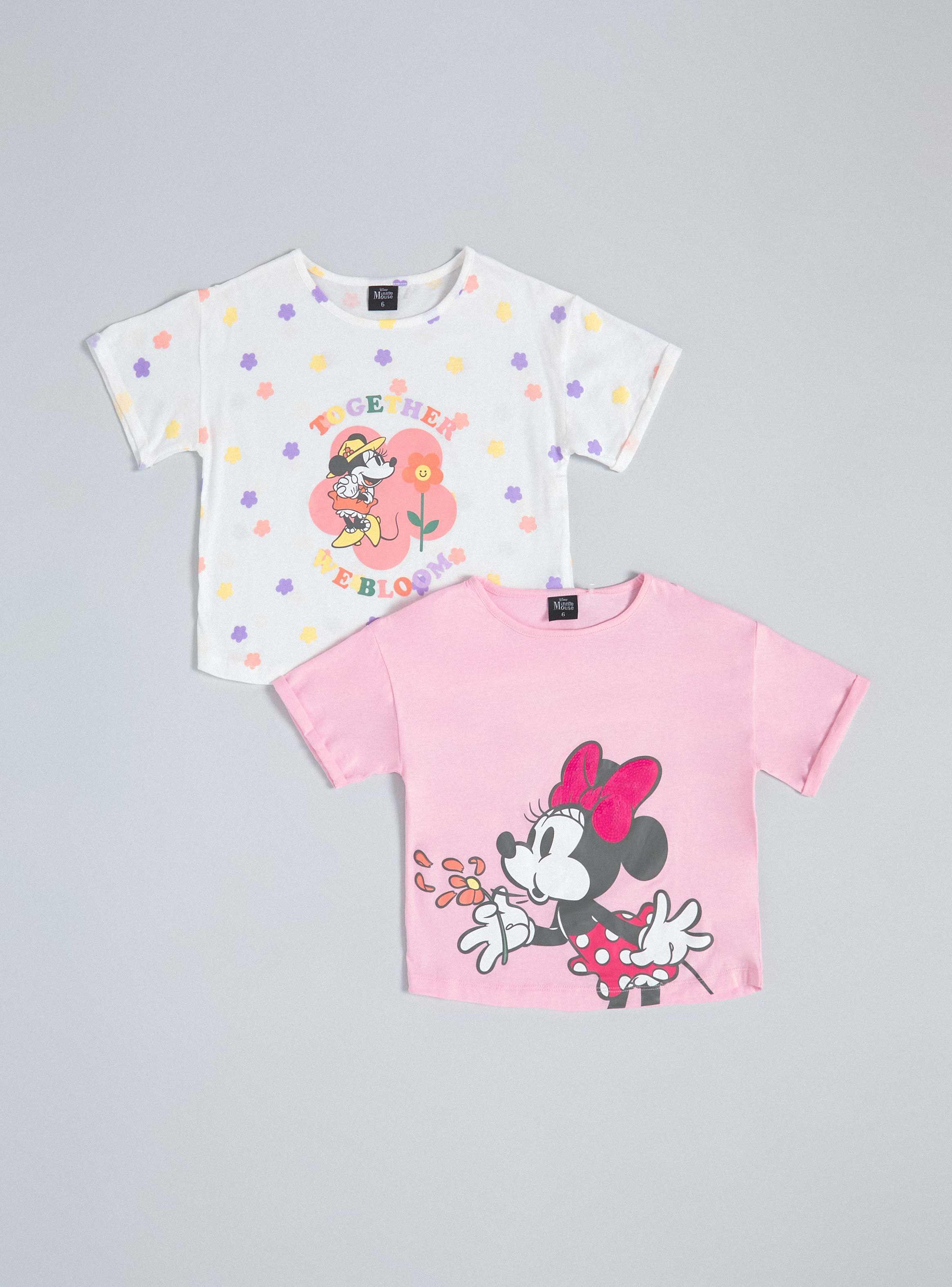 Polera Bipack Manga Corta Niña Minnie Disney-0