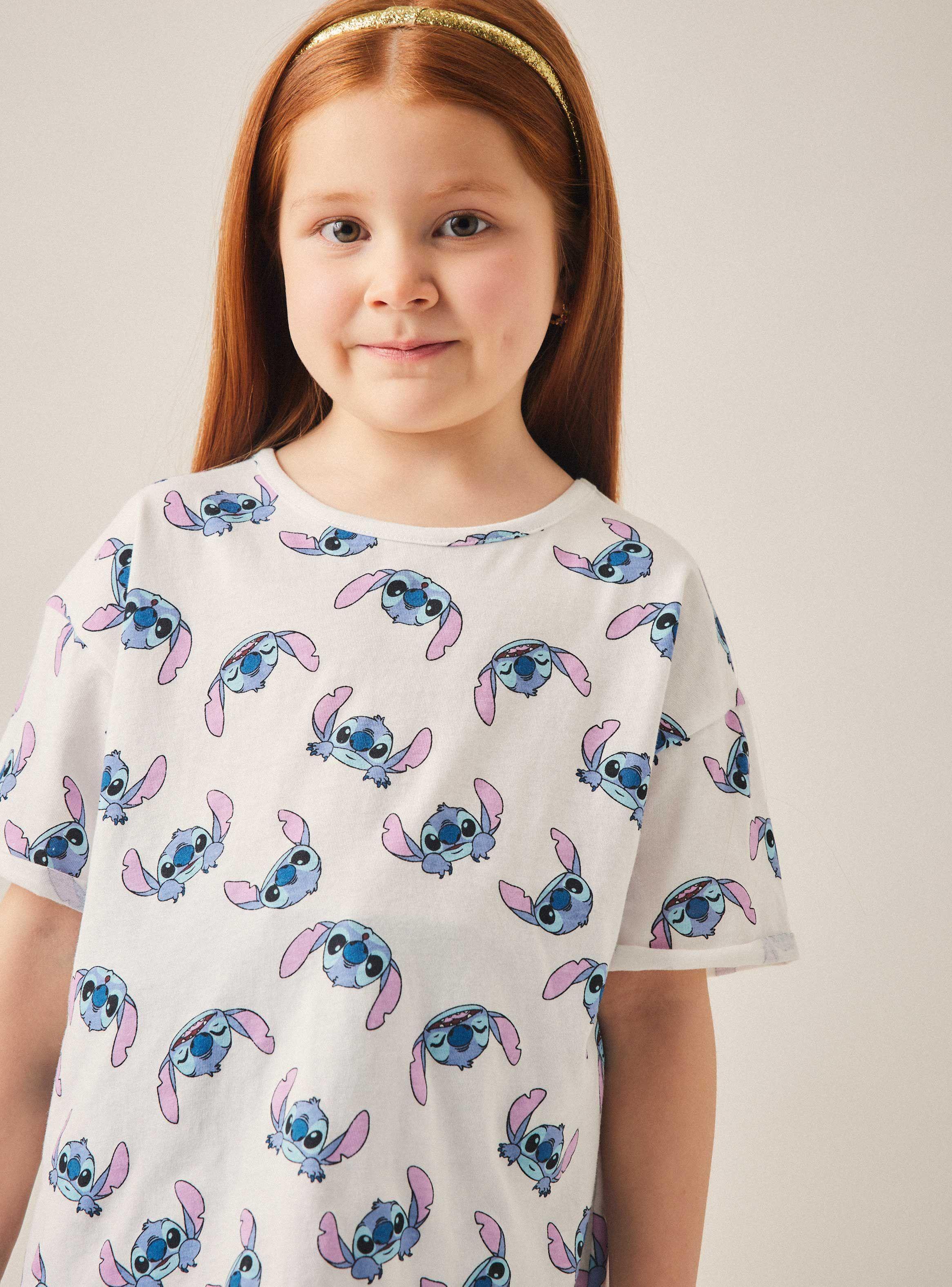 Polera Niña Manga Corta Stitch Disney-1