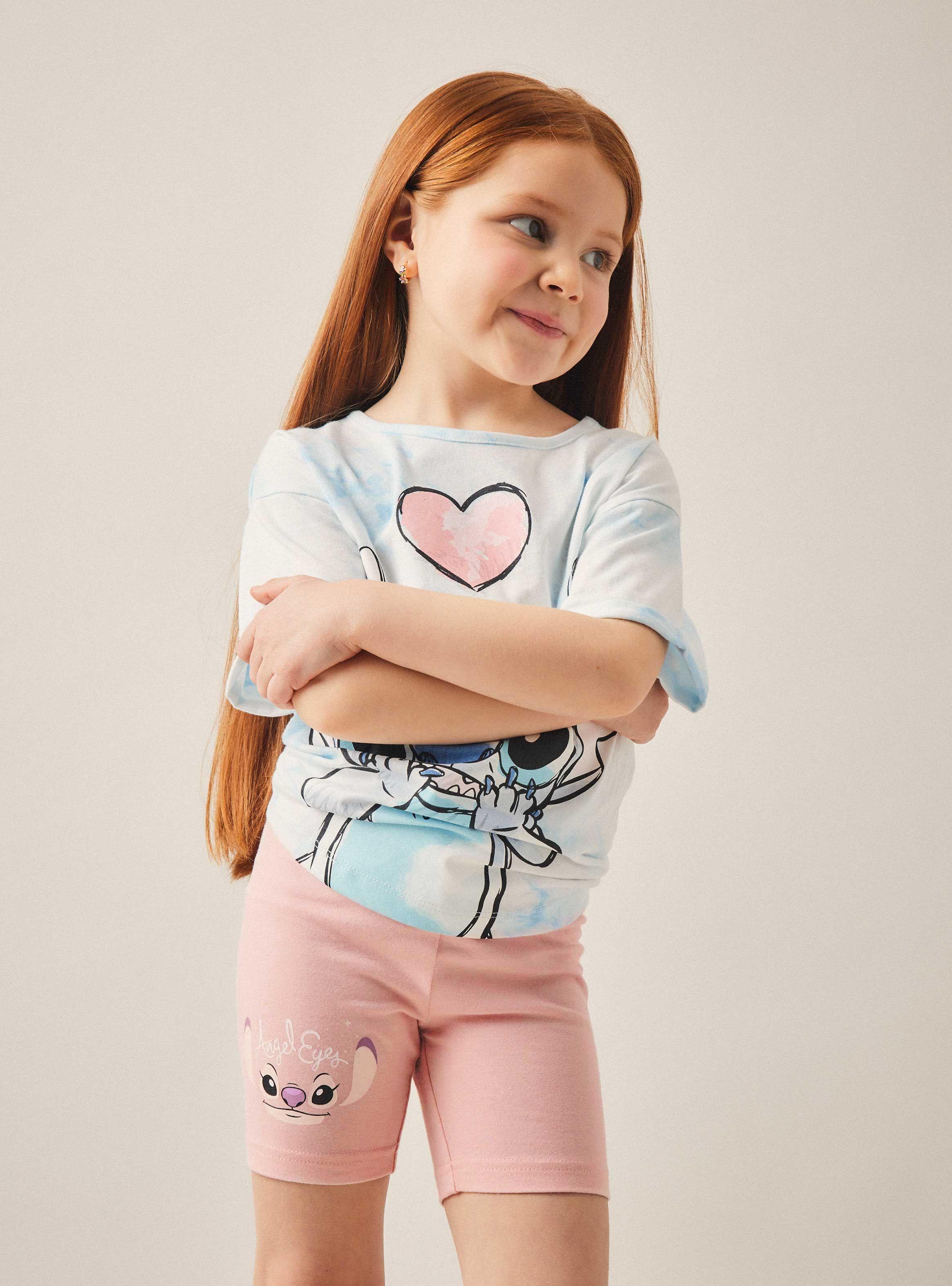 Calza Corta Niña Stitch Disney-0