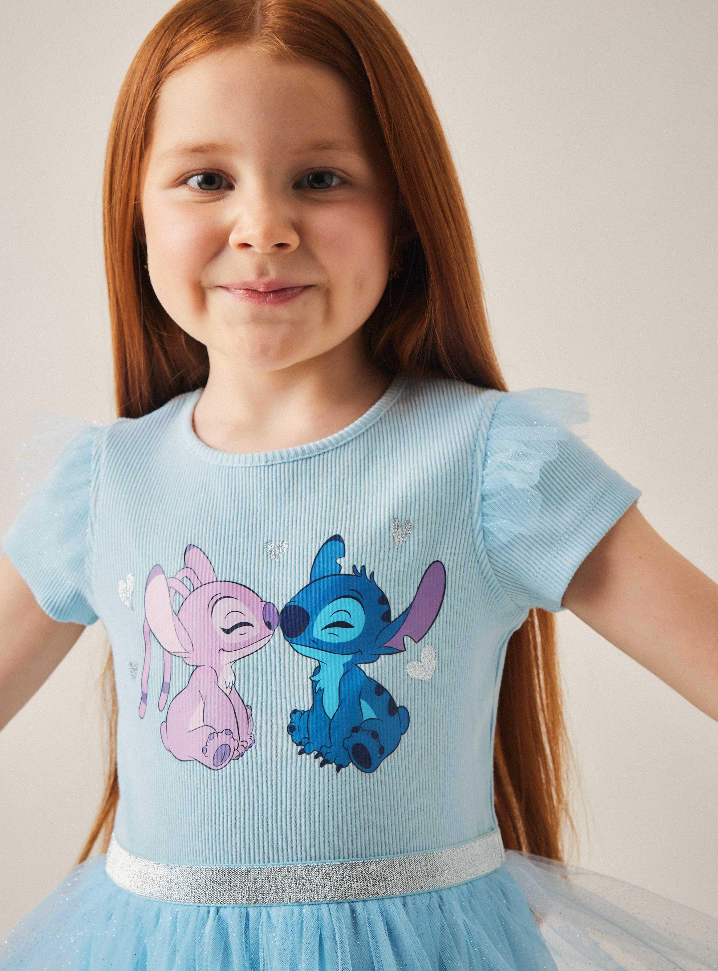 Vestido con Tul Niña Angel & Stitch Disney-1