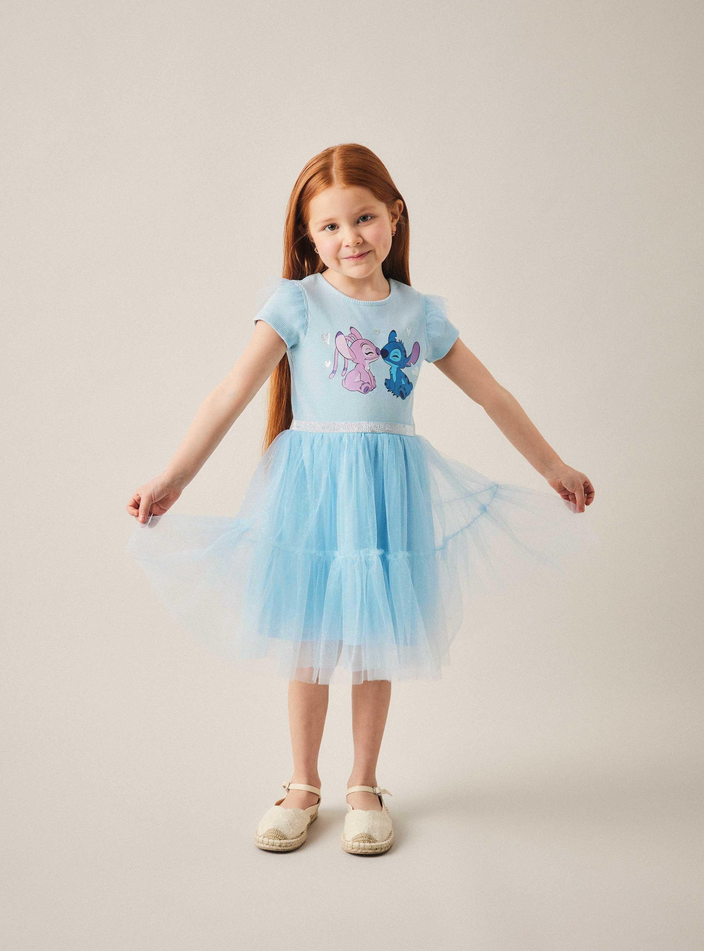Vestido con Tul Niña Angel & Stitch Disney-0