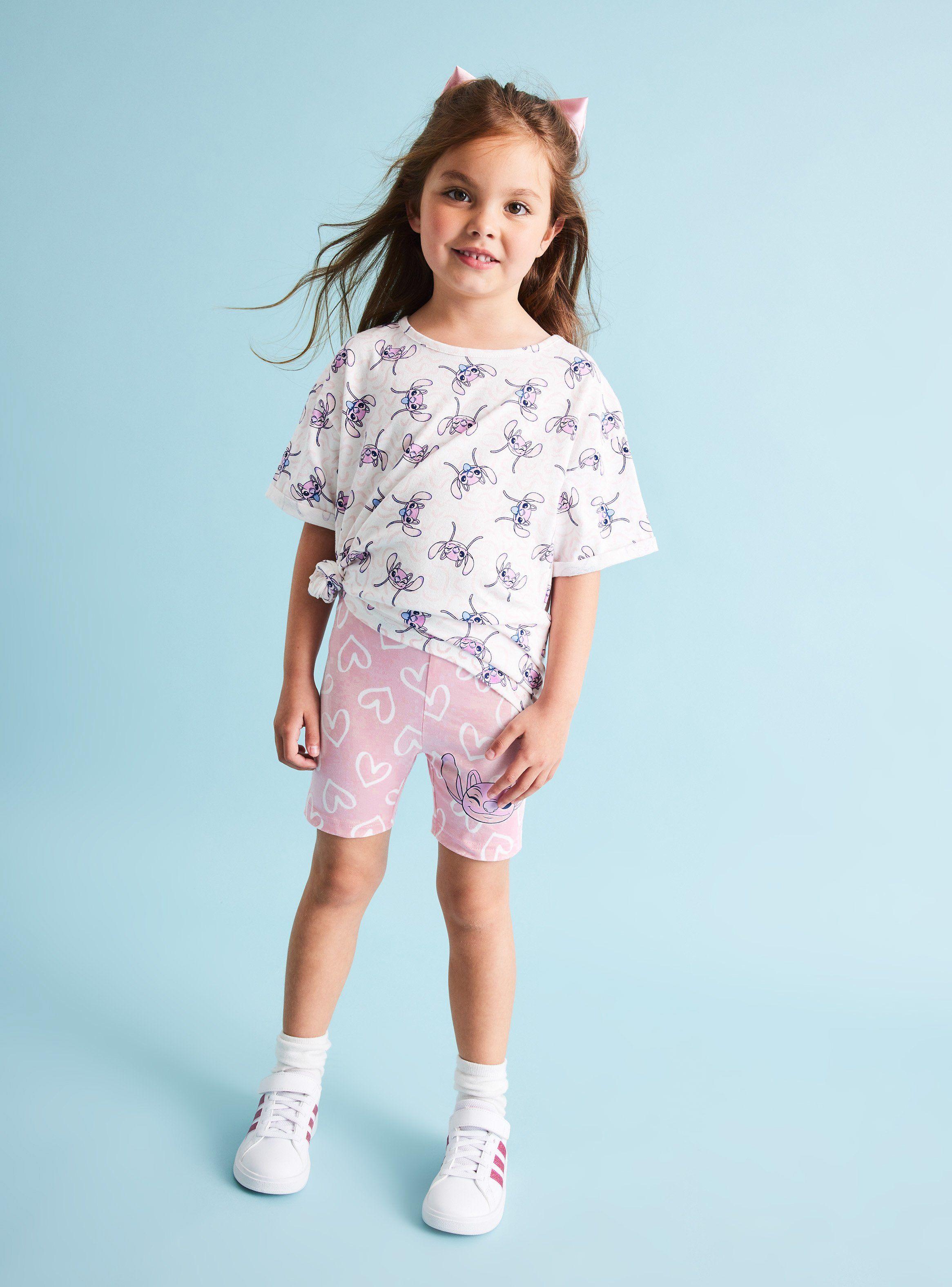 Calza Cortas Niña Estampadas Angel & Stitch Disney-0
