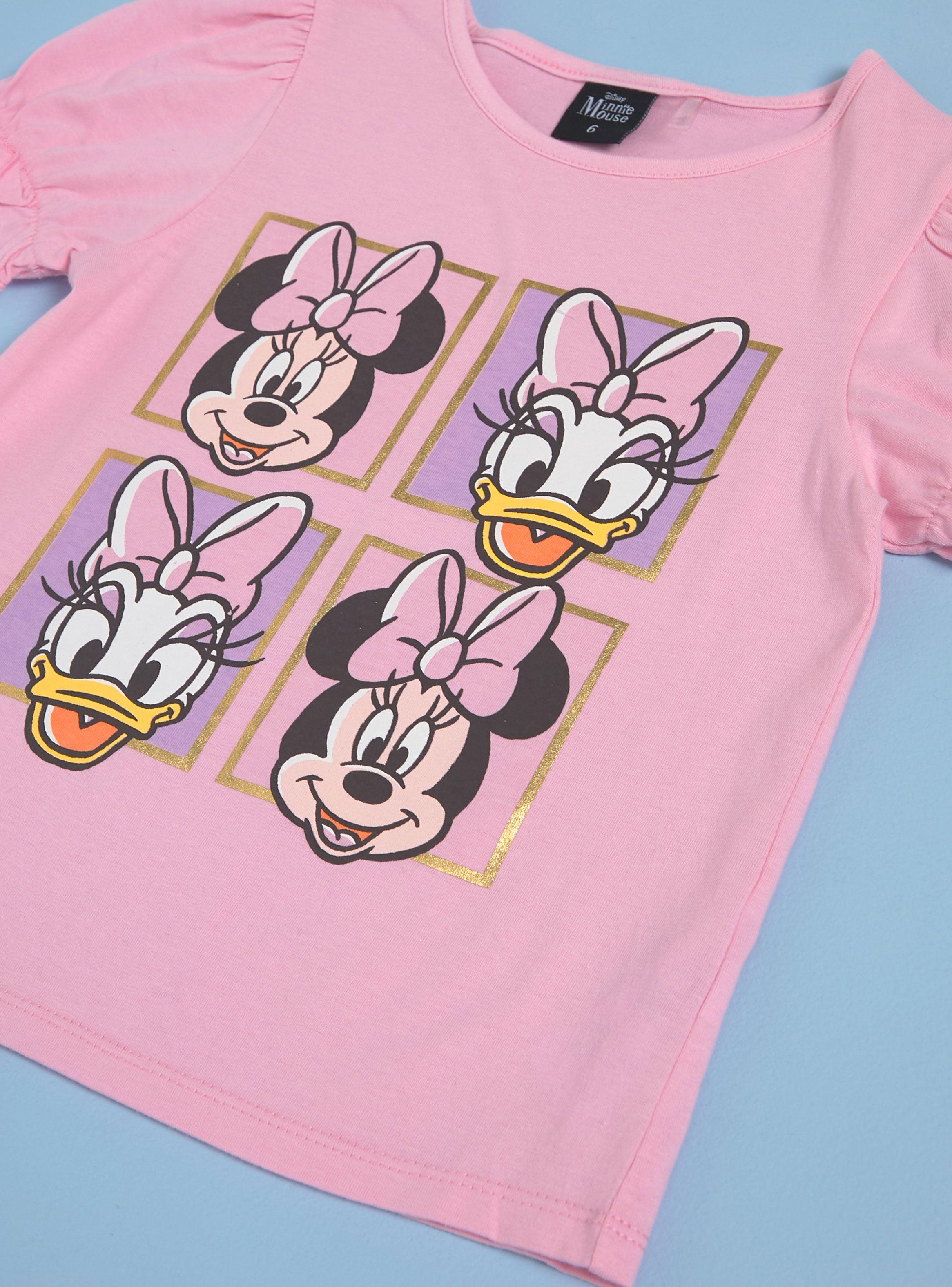Polera Manga Corta Niña Estampada Minnie & Daisy Disney-4