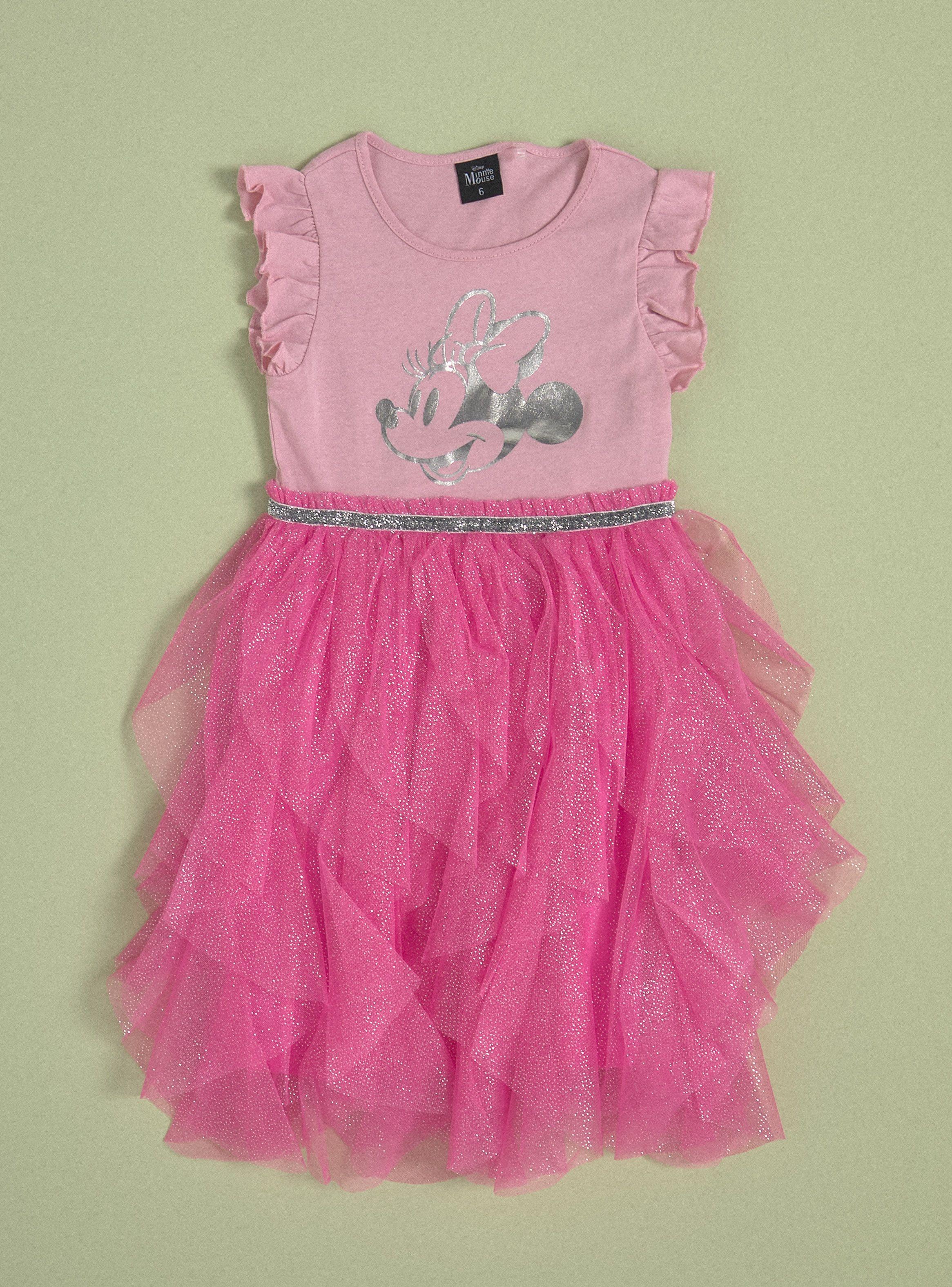 Vestido con Tulle Manga Corta Minnie Mouse y Angel Disney-2