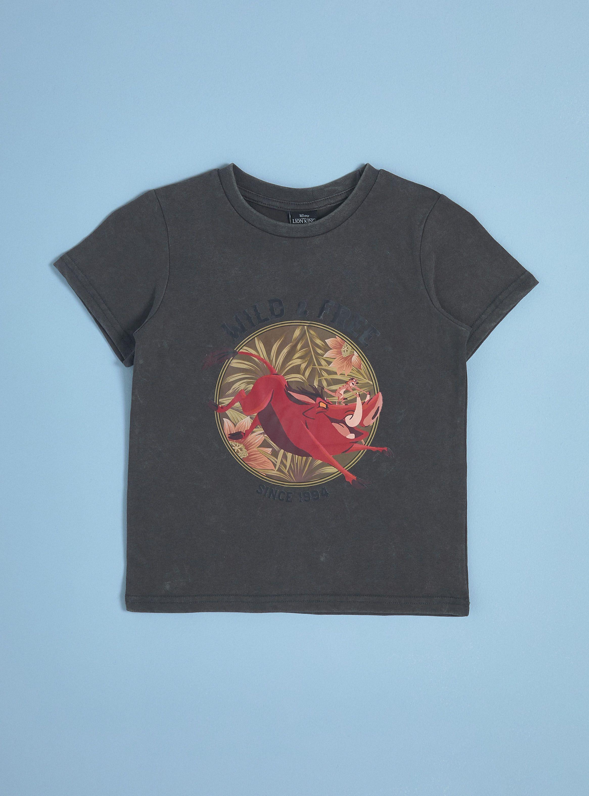 Polera Estampado Rey Leon Acid Wash-2