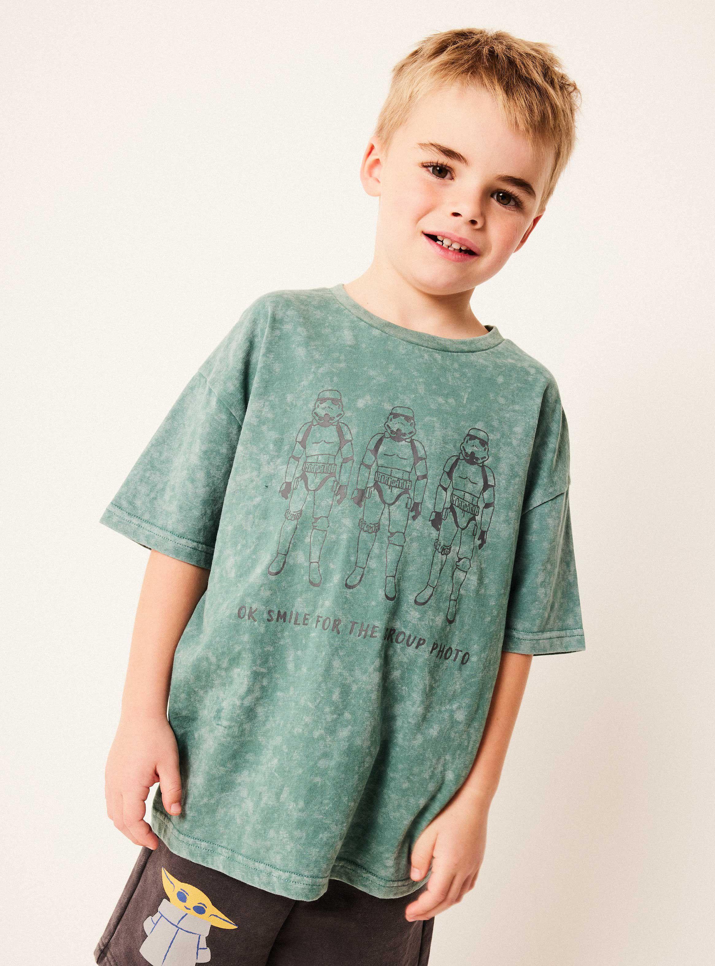 Polera Estampado Star Wars Acid Wash-0