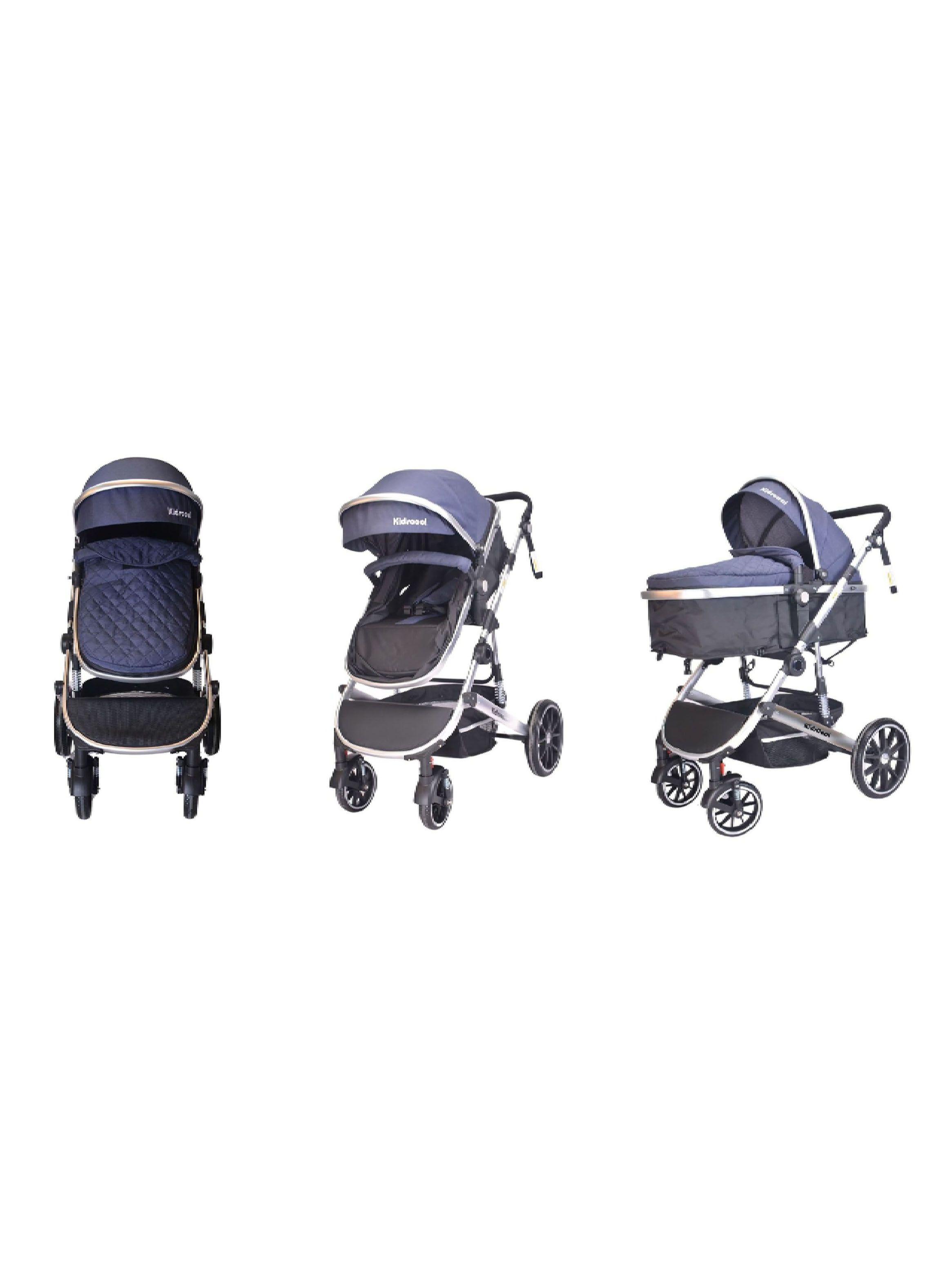 Coche Cuna Lux Azul 3 En 1-4