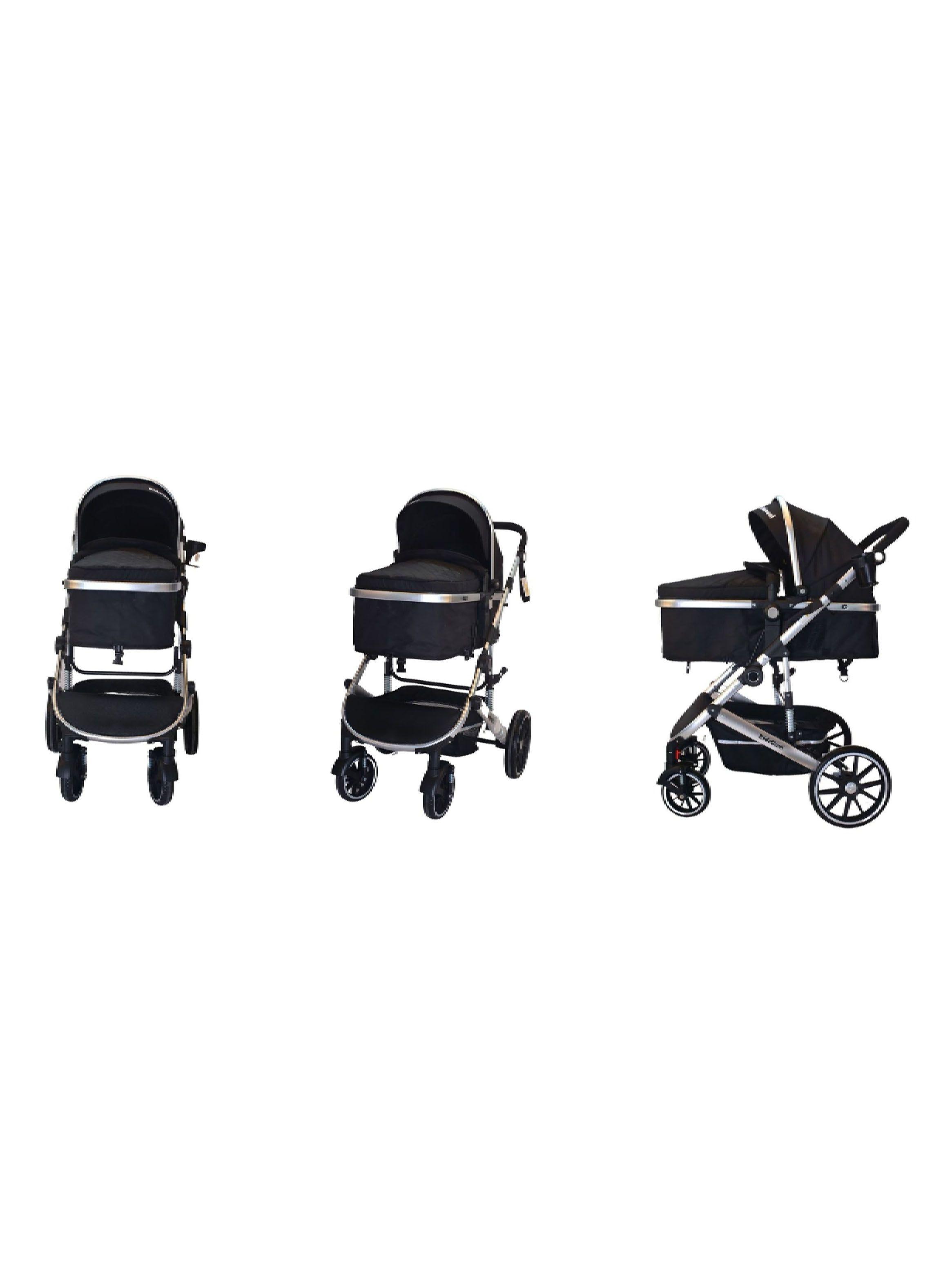 Coche Cuna Lux Negro 3 En 1-4