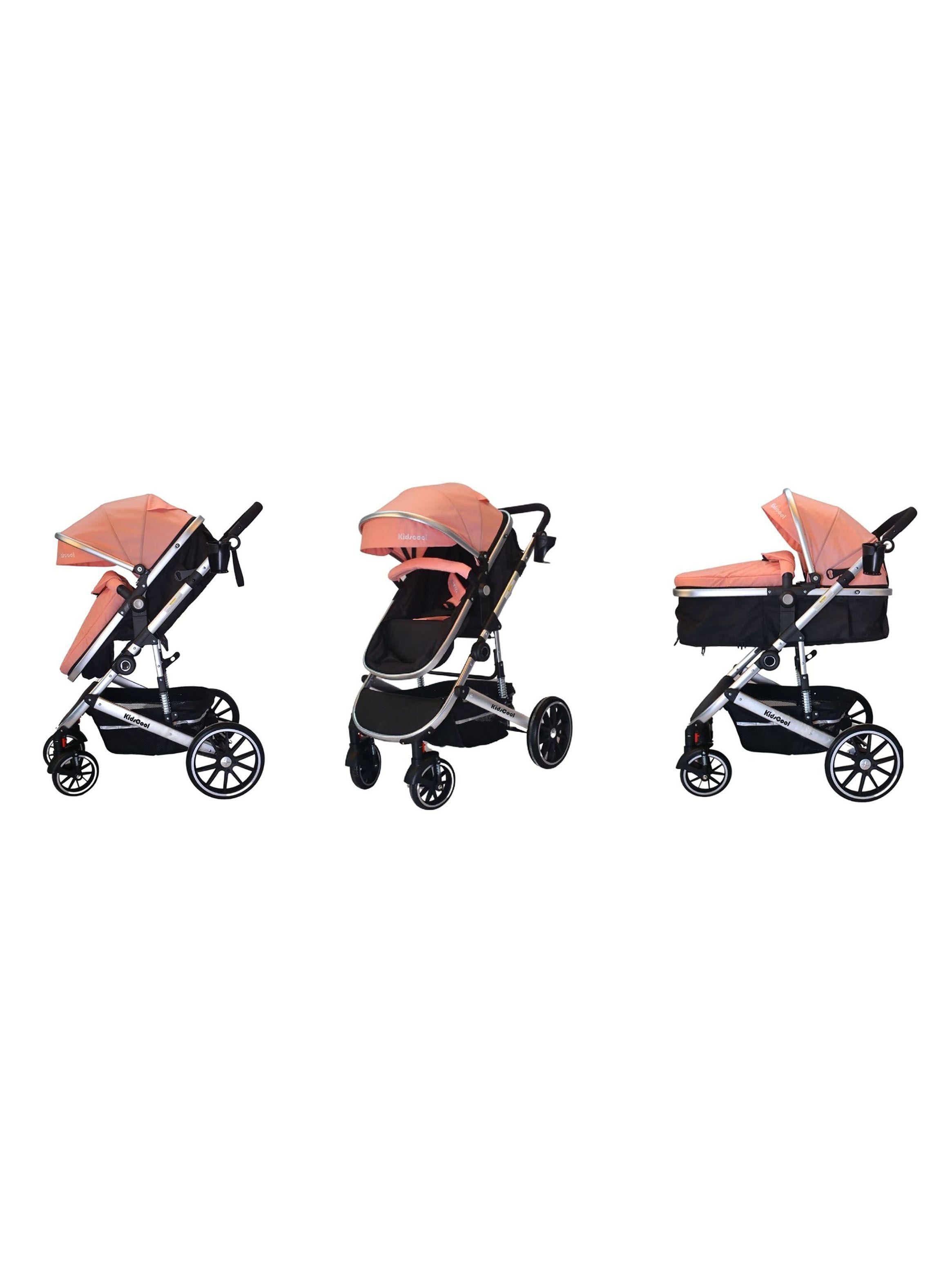 Coche Cuna Lux Rosado 3 En 1-4