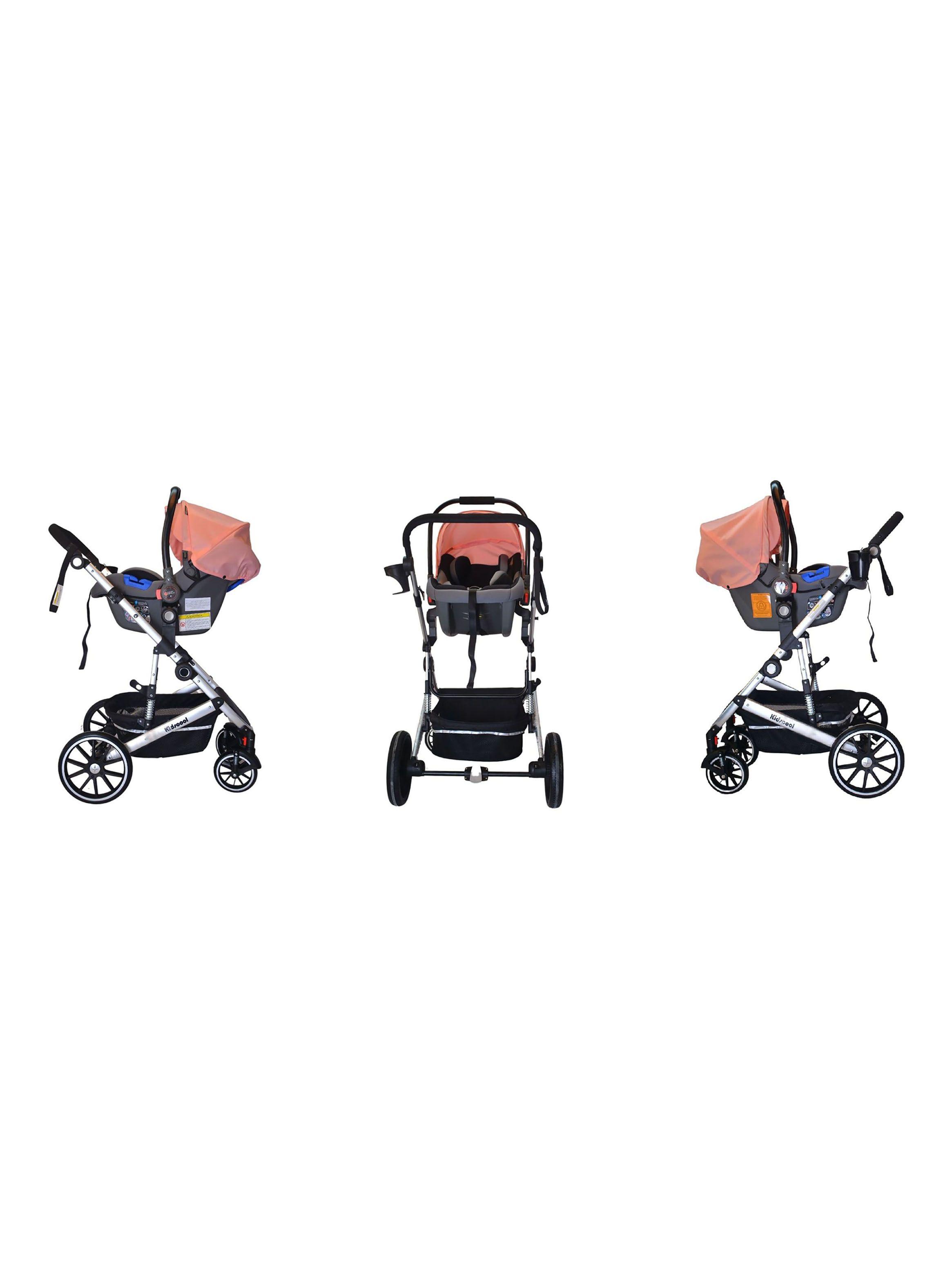 Coche Travel Lux Rosado 3X1-3