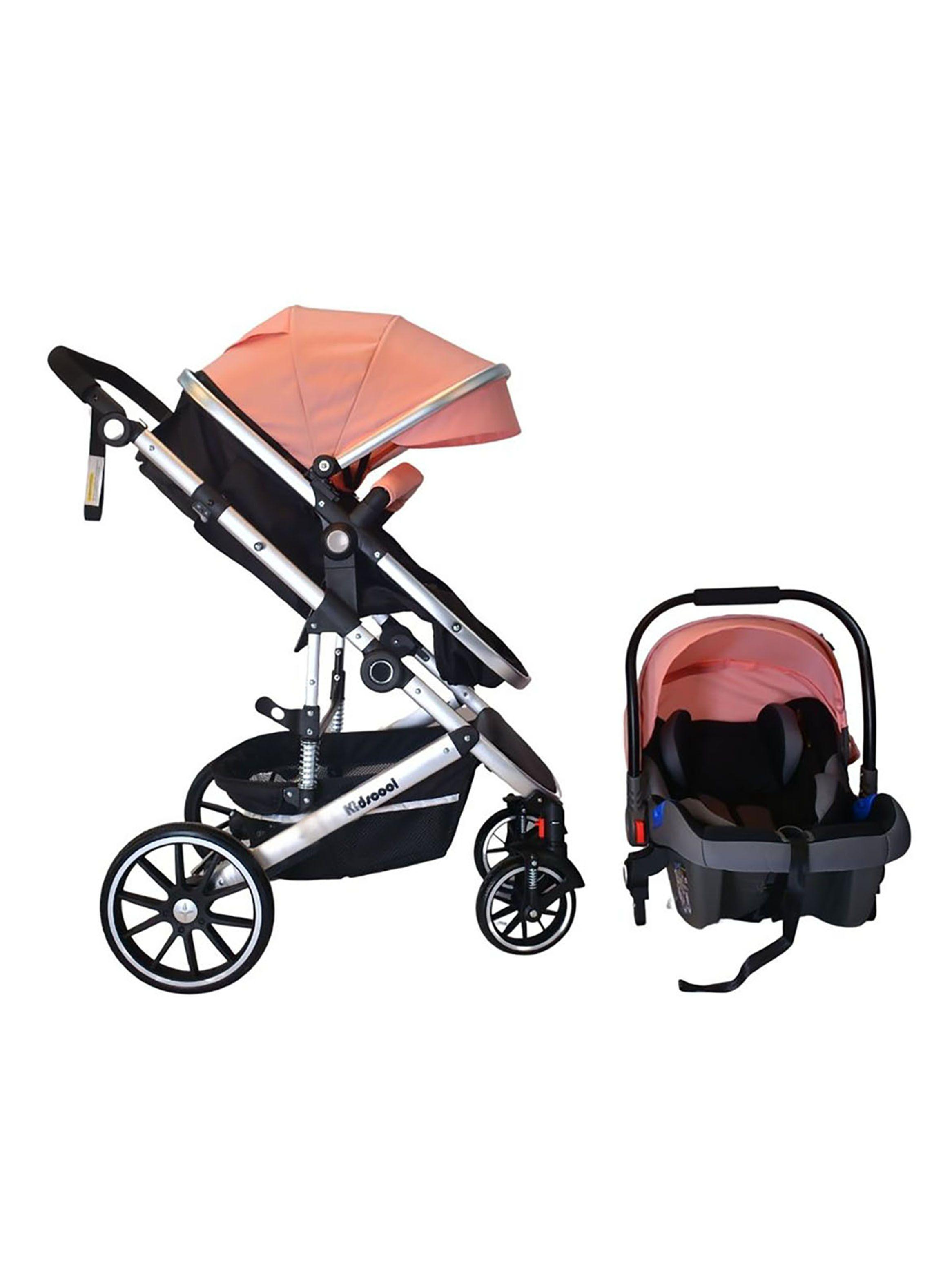 Coche Travel Lux Rosado 3X1-2