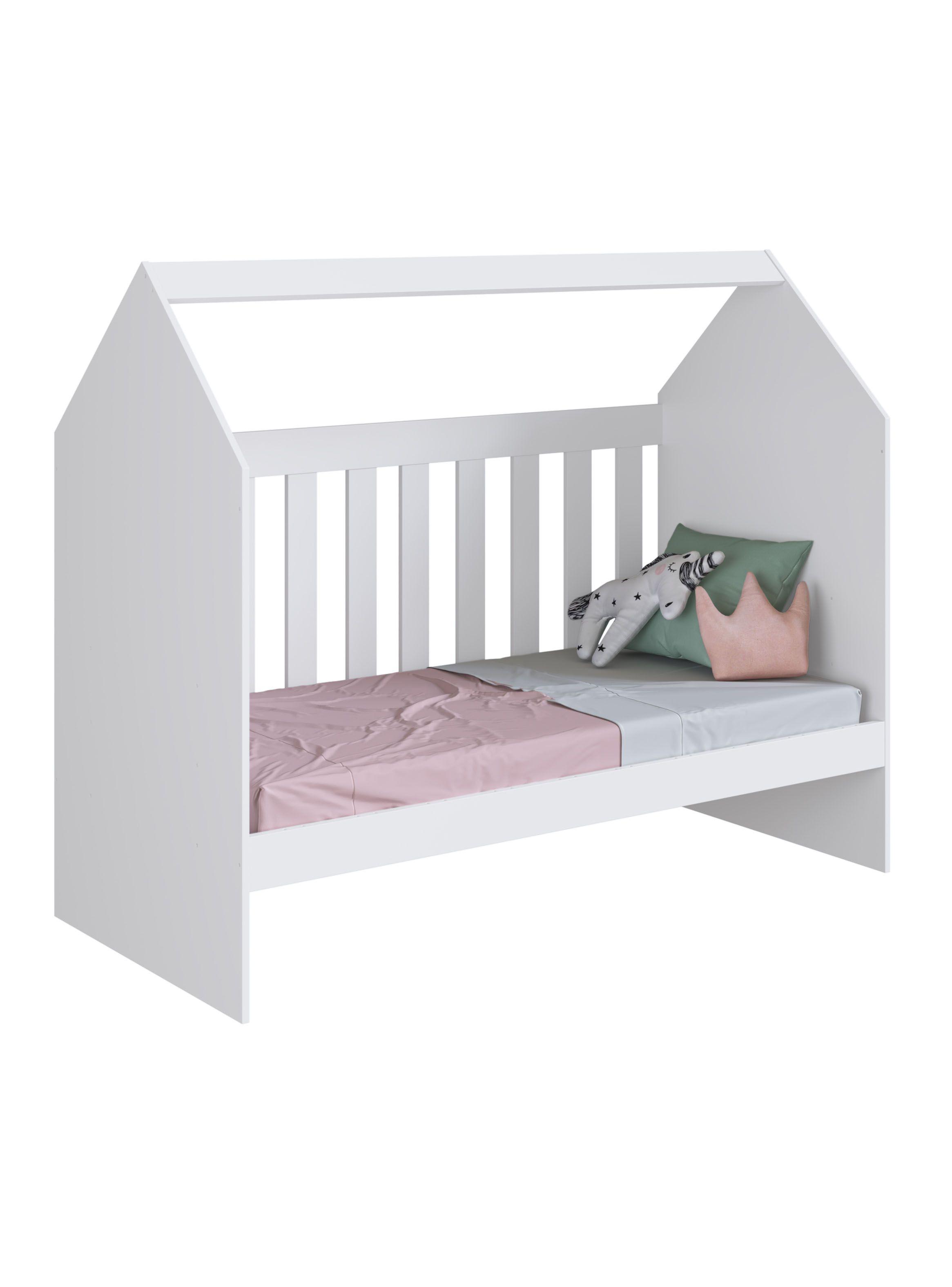 Cuna Casita 60 Montessori Blanca-2